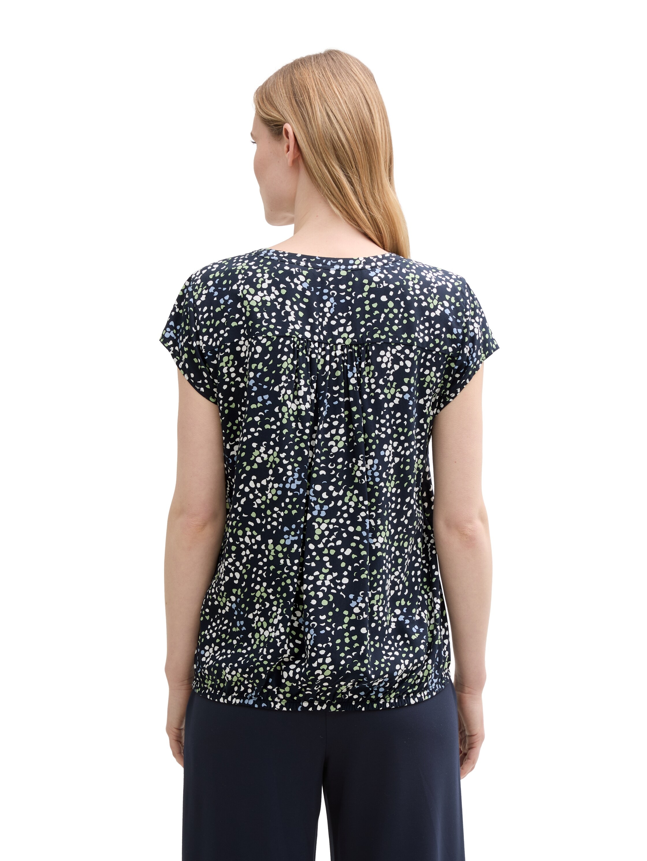 TOM TAILOR Kurzarmbluse mit grafischem Muster