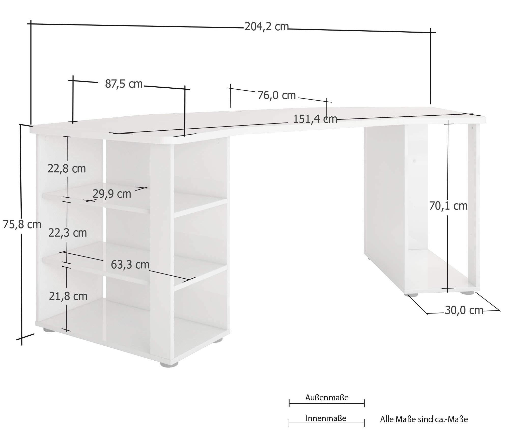 INOSIGN Gamingtisch »Pippo«, Design Gamingtisch in Hochglanz