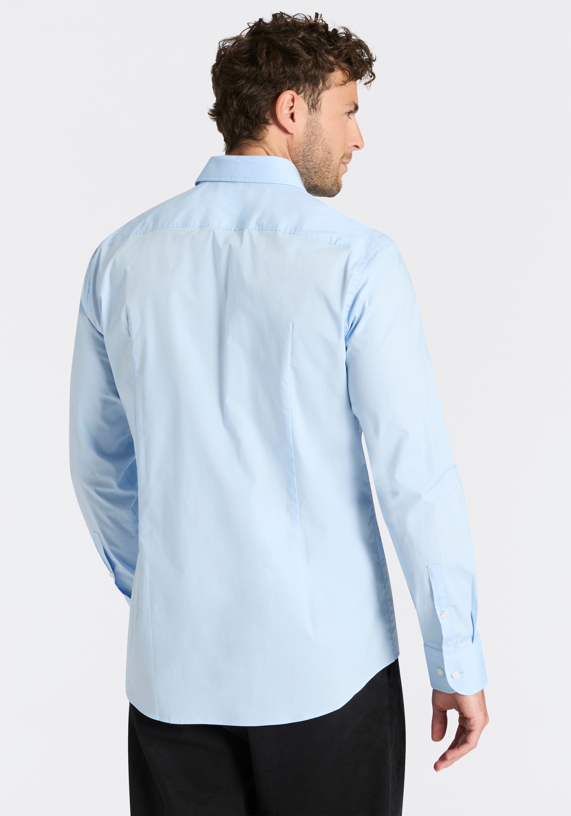 BOSS Businesshemd »Hank« Kentkragen, Slim-Fit, bügelleichte Qualität