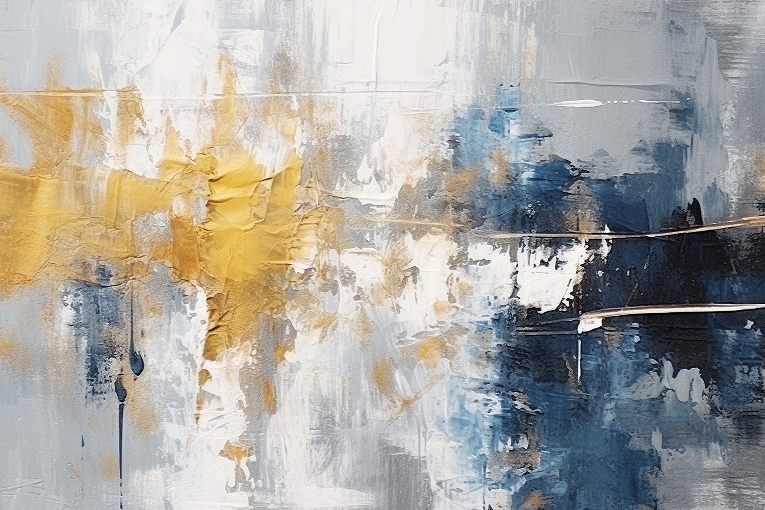 queence Leinwandbild »Nicole«, Abstrakt-Kunst, (1 St.), Abstrakt, gold, Wan günstig online kaufen
