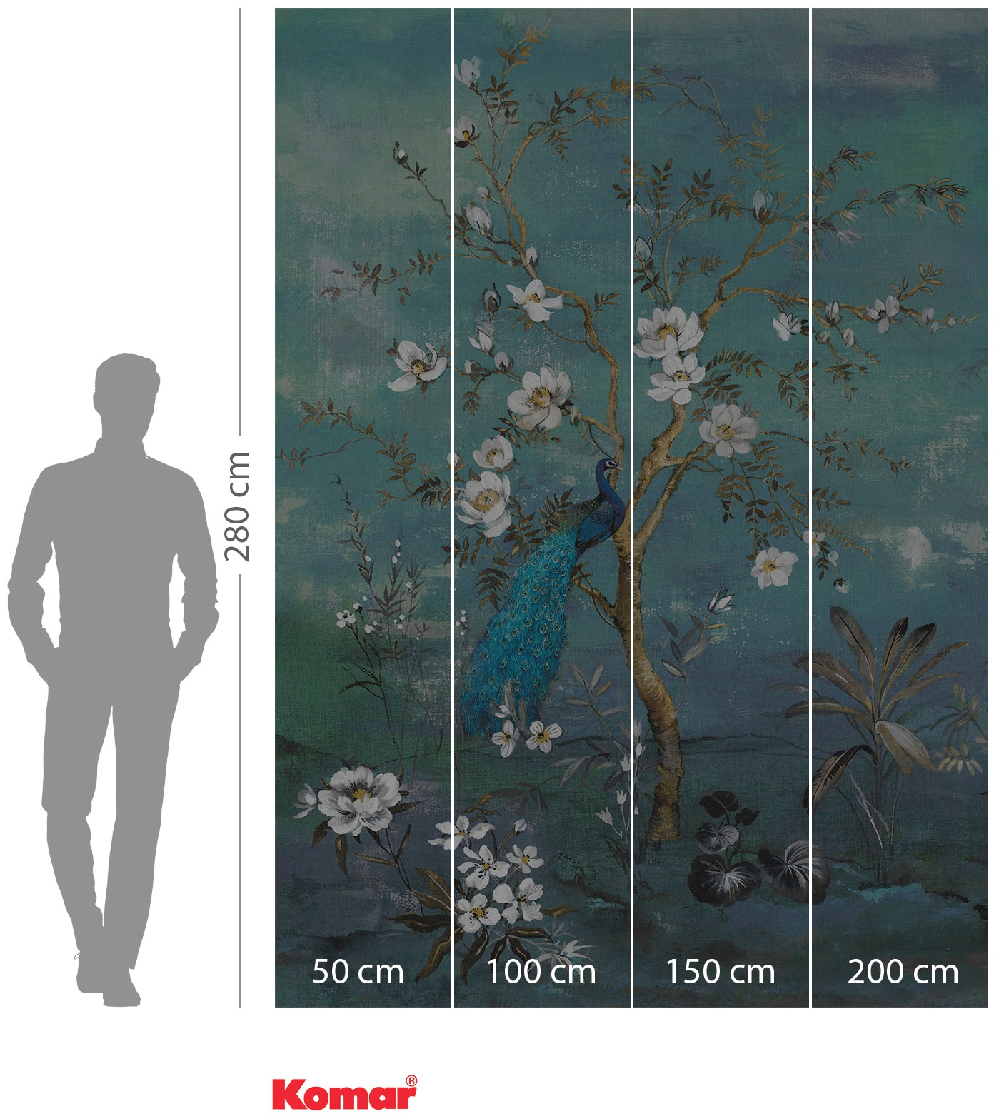 Komar Vliestapete »Digitaldruck Vlies - Antheia - Größe 200 x 280 cm«, bedruckt, Wohnzimmer, Schlafzimmer