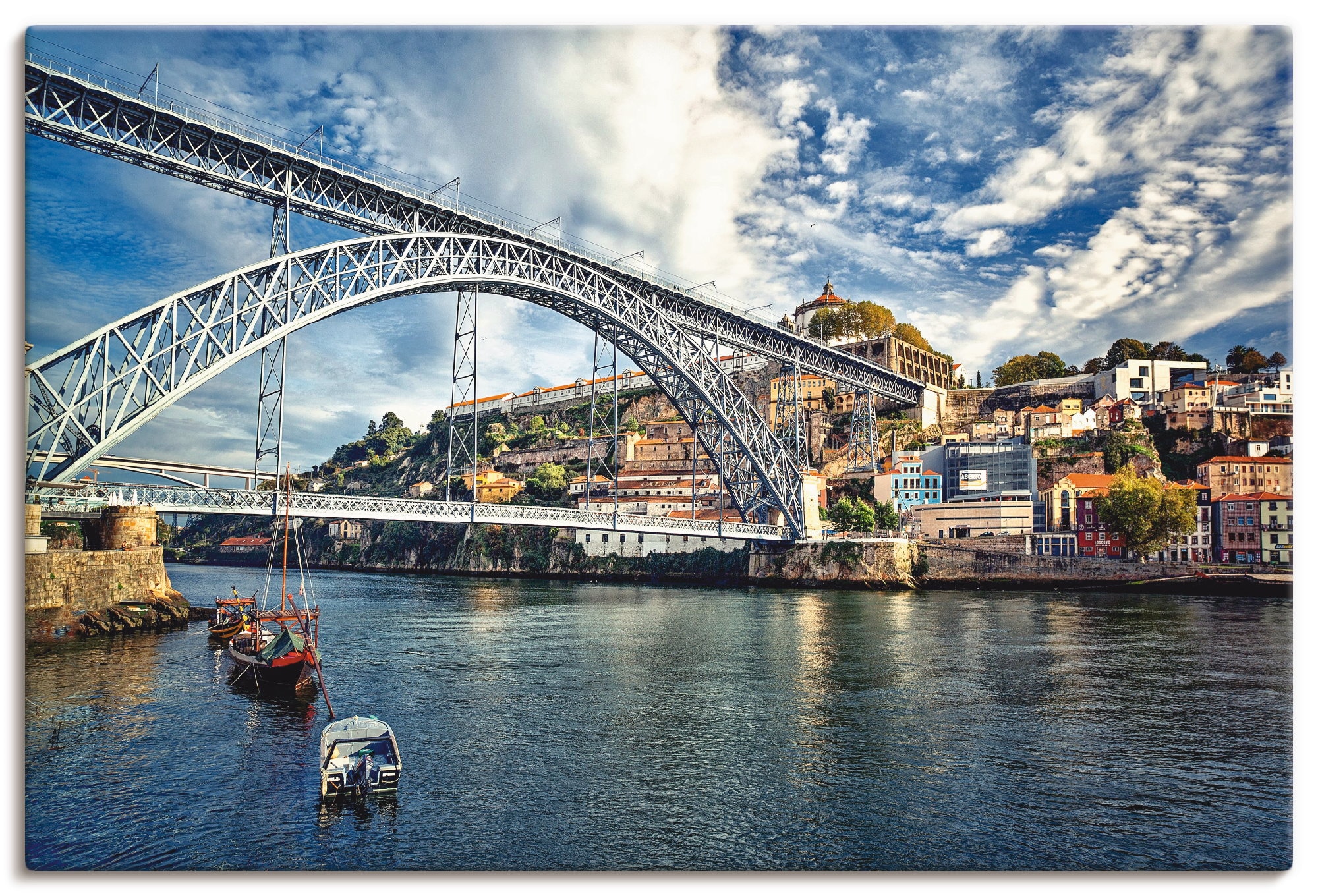 Artland Leinwandbild »Panorama Porto mit Eiffel Brücke«, Brücken, (1 St.), günstig online kaufen