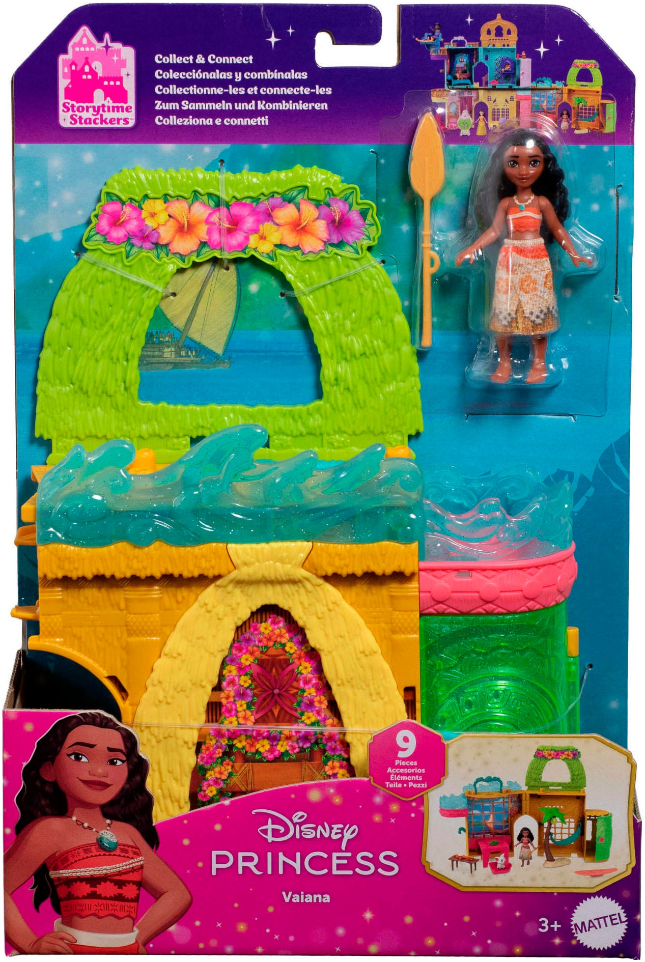 Mattel® Spielwelt »Disney Prinzessin Kleine Puppen Vaiana Stapelschloss«
