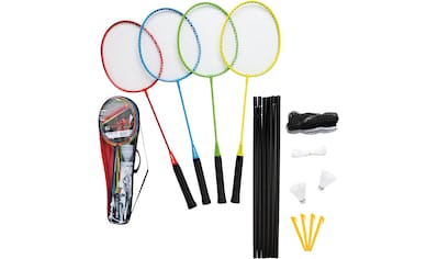 Badmintonschläger »Badminton Set Matchmaker 4 Spieler, Schläger, Strand & Wiese«, (Set)