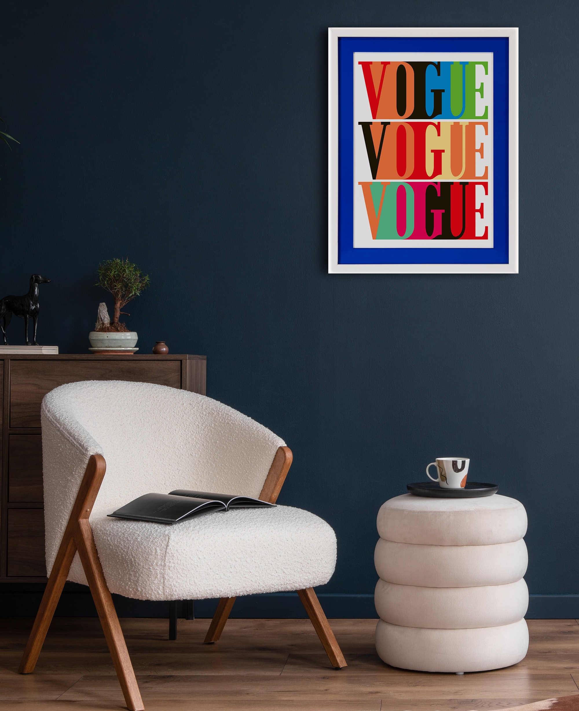 queence Bild mit Rahmen »Vogue, Sprüche, Text« Fashion   Kunst   Magazincov günstig online kaufen