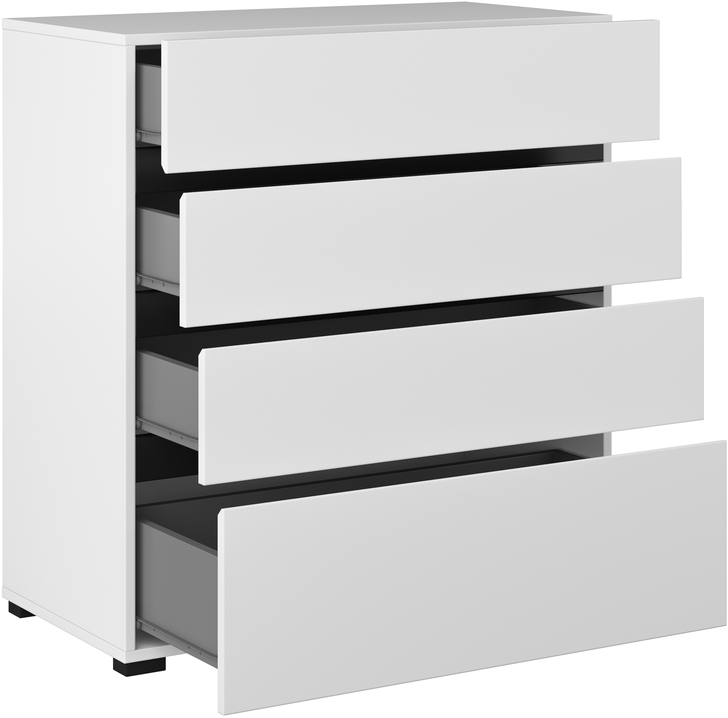 INOSIGN Schubkastenkommode »Cross, moderne grifflose Kommode, 80x40x85cm (BxTxH)«, Schubladenschrank, Sideboard mit 4 Schubkasten