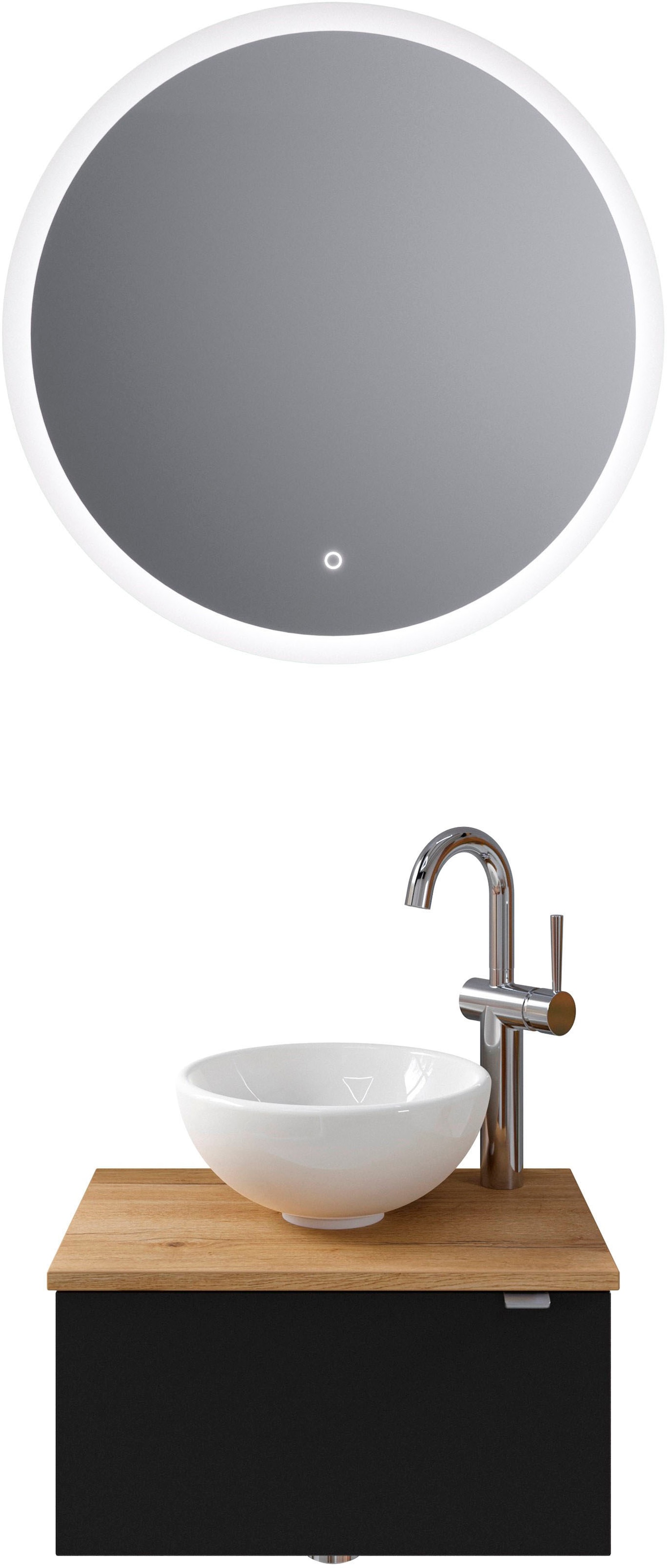 Saphir Badmöbel-Set »Serie 6915« 4 Stk. tlg. Gäste-Bad, mit LED-Spiegel und günstig online kaufen
