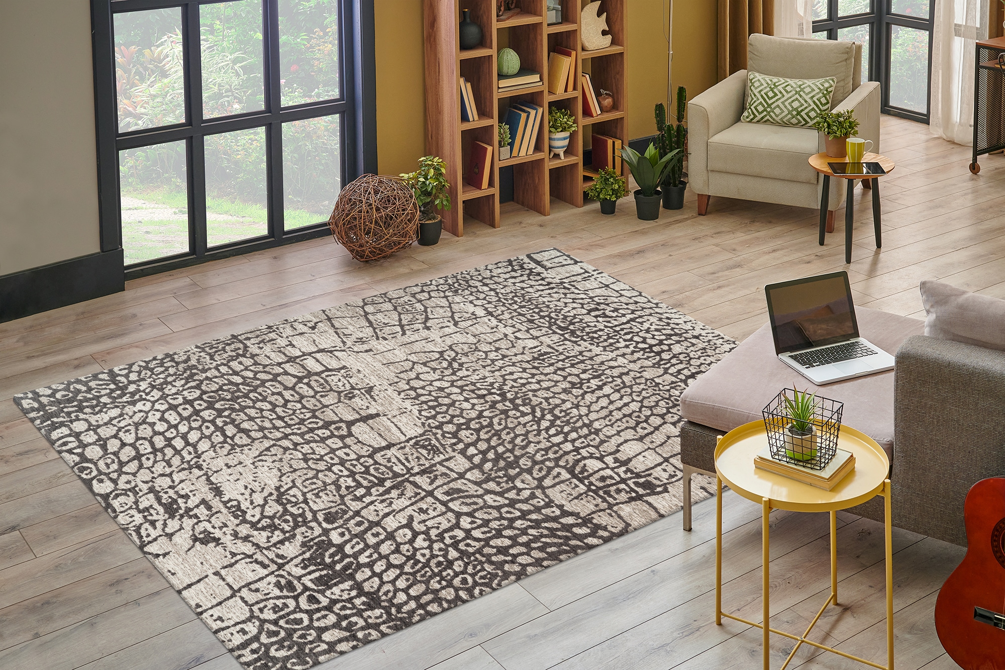 Kayoom Teppich »Davis 325«, rechteckig, 12 mm Höhe, edles Design, pflegeleicht, neutrale Farben