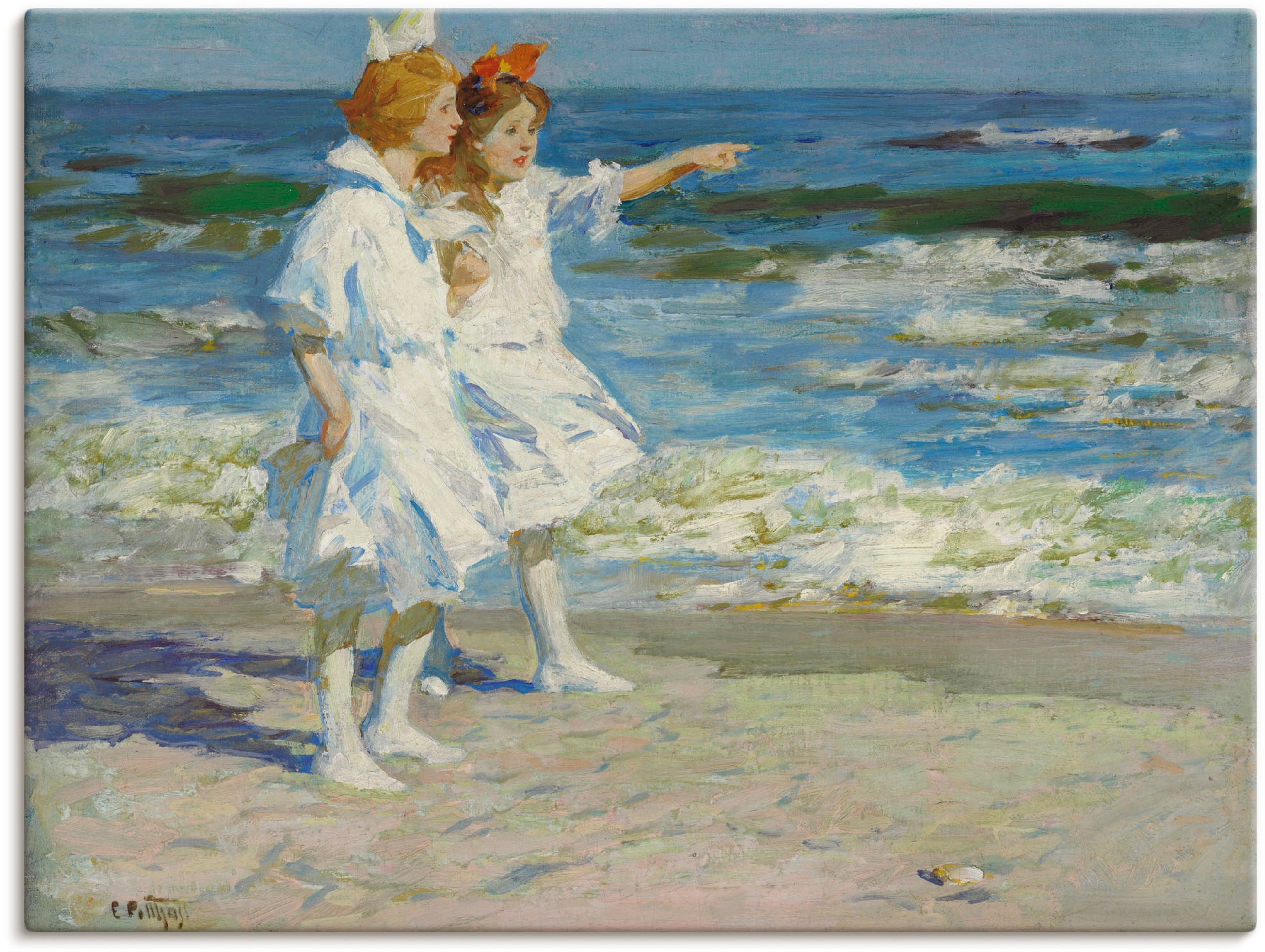 Artland Wandbild »Mädchen am Strand.«, Kind, (1 St.), als Leinwandbild,  Wandaufkleber oder Poster in versch. Größen online bestellen