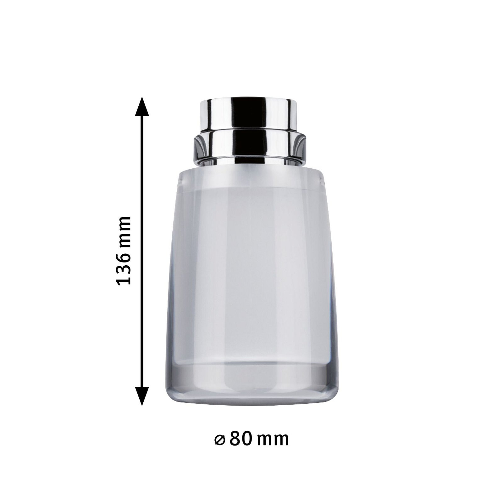 Paulmann Schienensystem-Leuchten »URail Schienenspot Safira 350lm 4,9W 2700K 230V Chrom, Klar, Satin«, dimmbar, Einzelspot