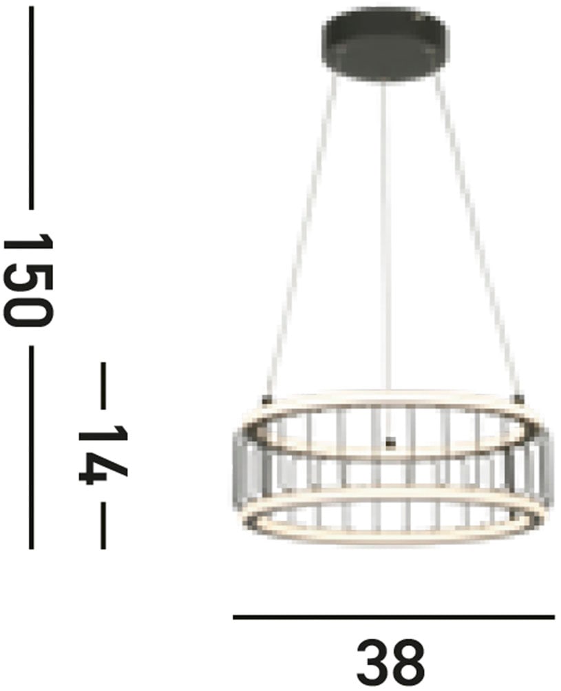 Searchlight LED-Hängeleuchte »Hängeleuchte Circolo, 1-flammig«, 1 flammig, Leuchtmittel LED-Modul | LED fest integriert, Elegante Optik