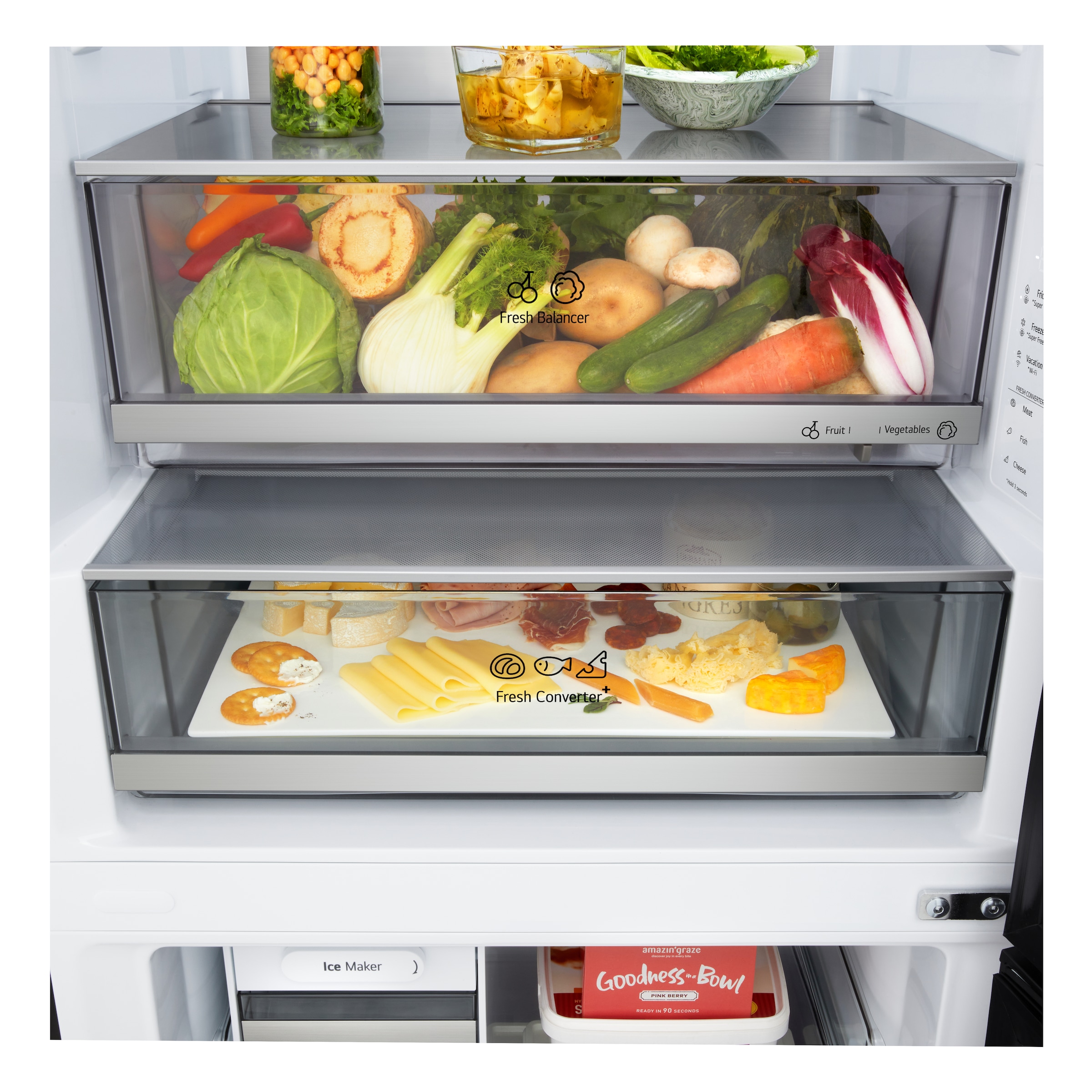 LG Kühl-/Gefrierkombination Serie 7 »GBBW726AEV« 203 cm hoch 69,7 cm breit Vollintegrierbarer Kühlschrank dank frontaler Luftzufuhr und Abluft