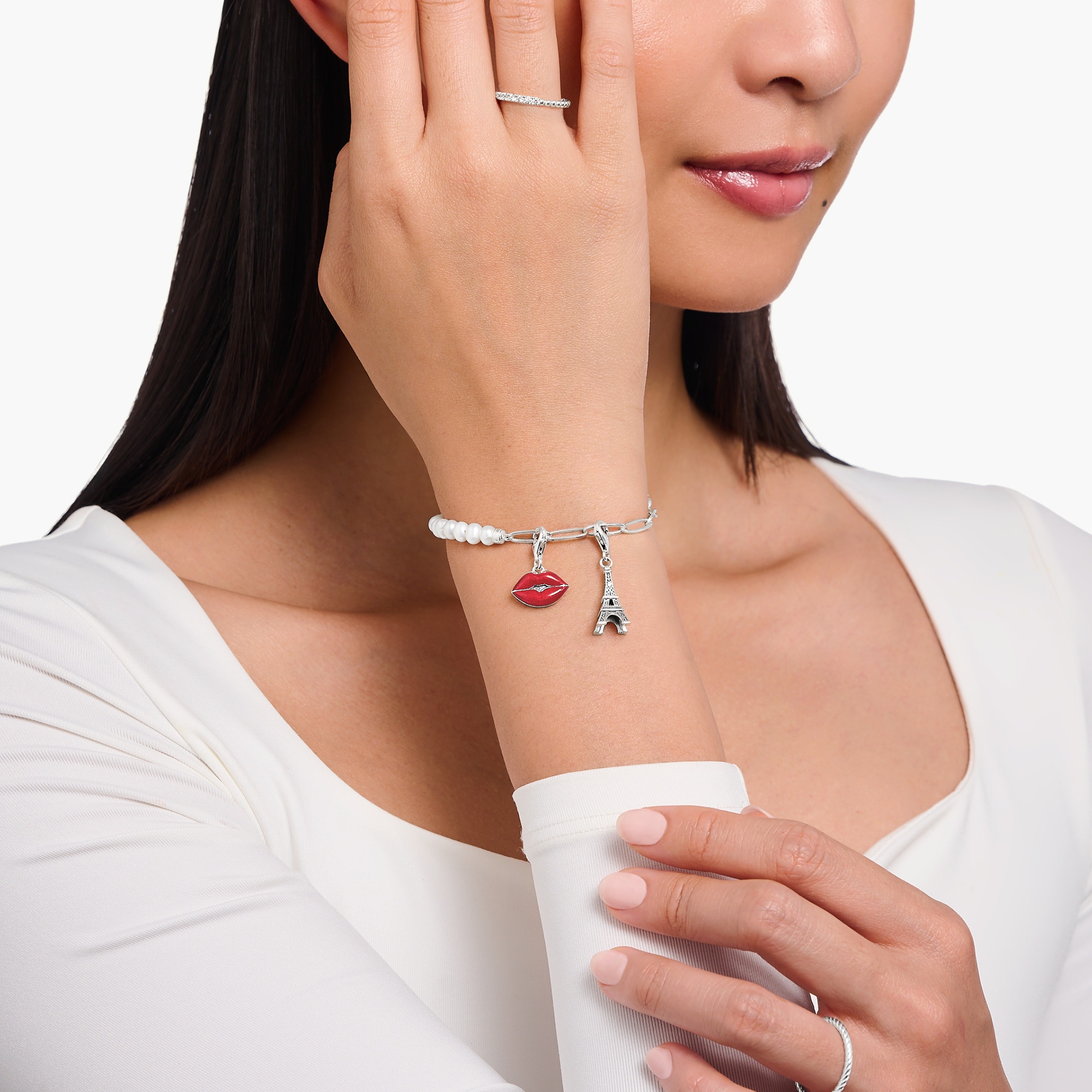 THOMAS SABO Charm-Armband »mit Perlen und Coin« mit Süßwasserzuchtperle