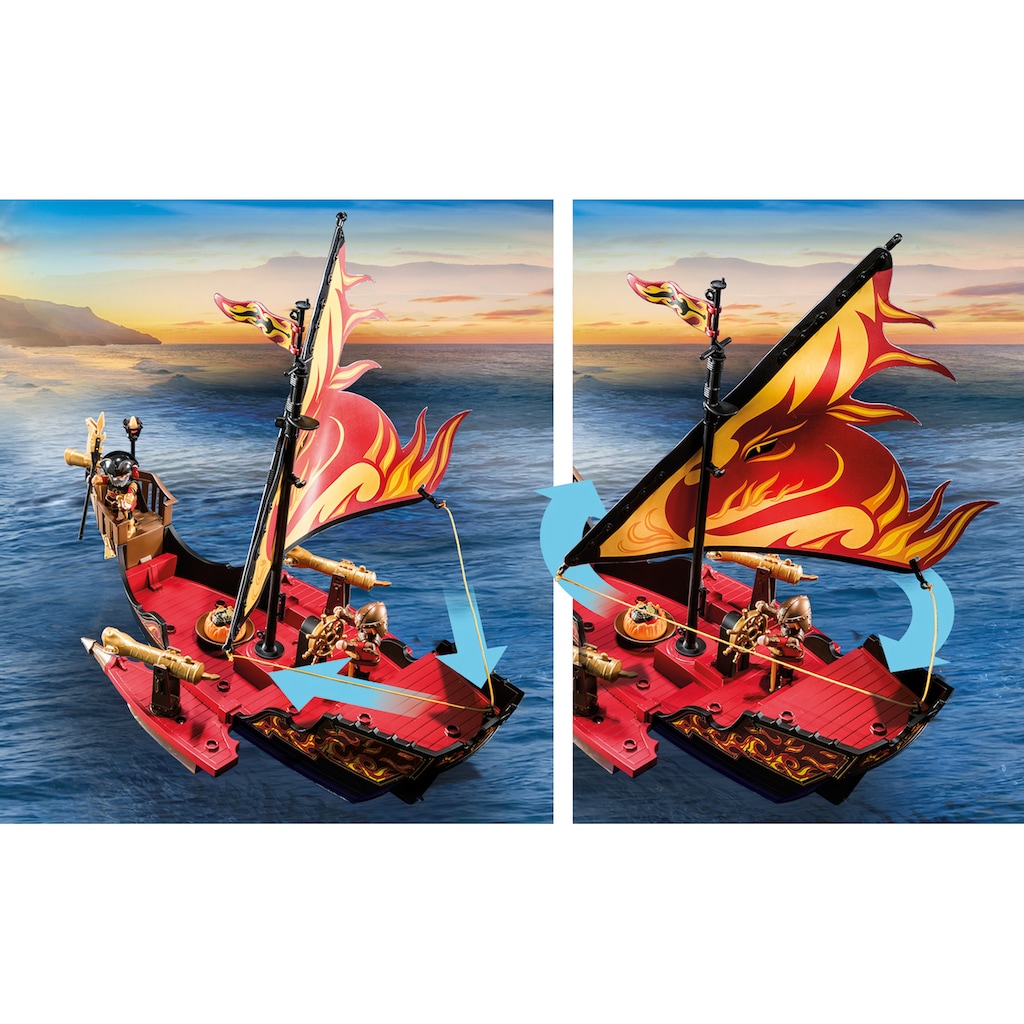 Playmobil® Konstruktions-Spielset »Burnham Raiders Feuerschiff (70641), Novelmore«, (55 St.)