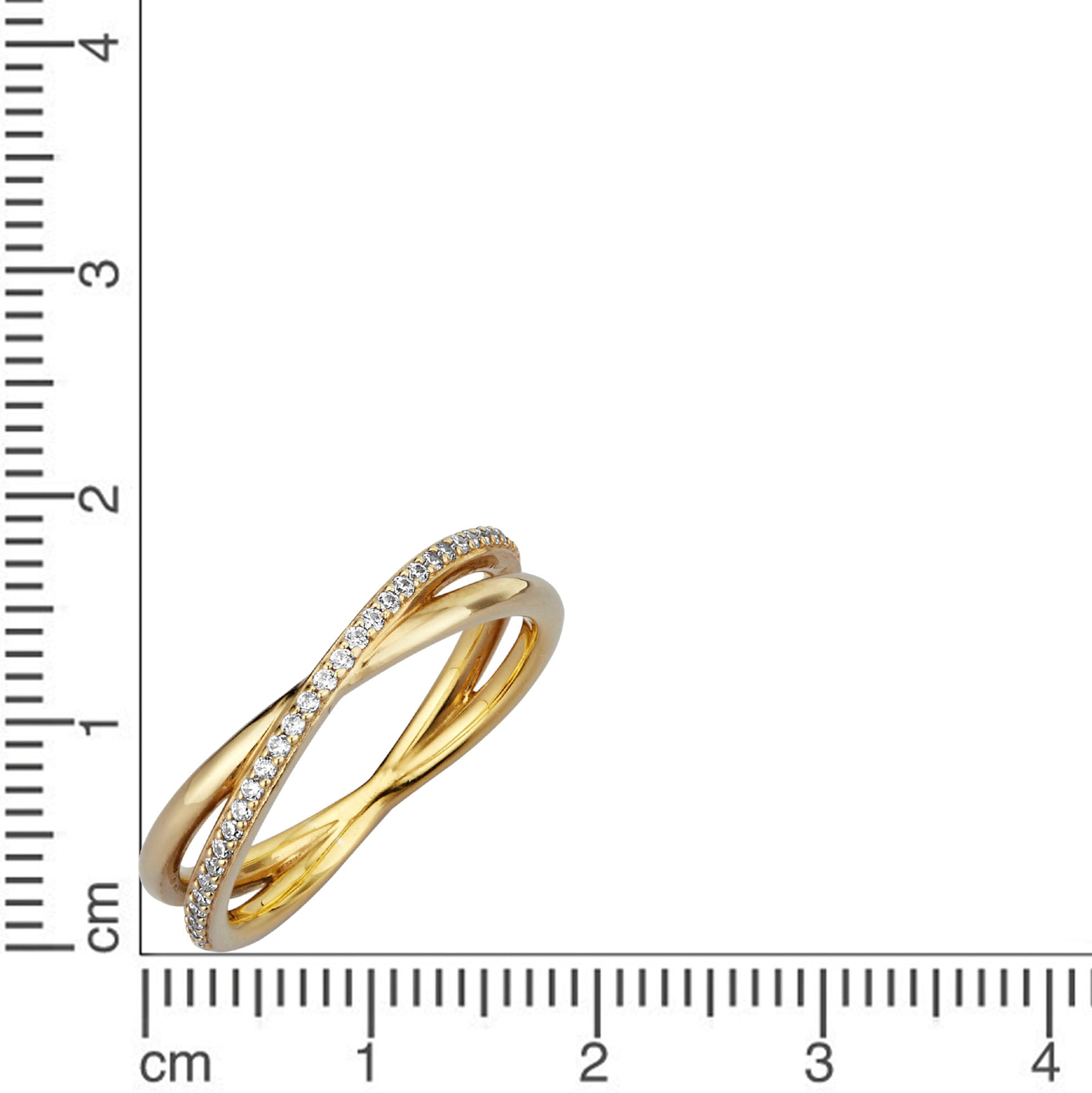 Firetti Fingerring »Schmuck Geschenk Silber 925 Damenring Ring Kreuz« mit Zirkonia (synth.)