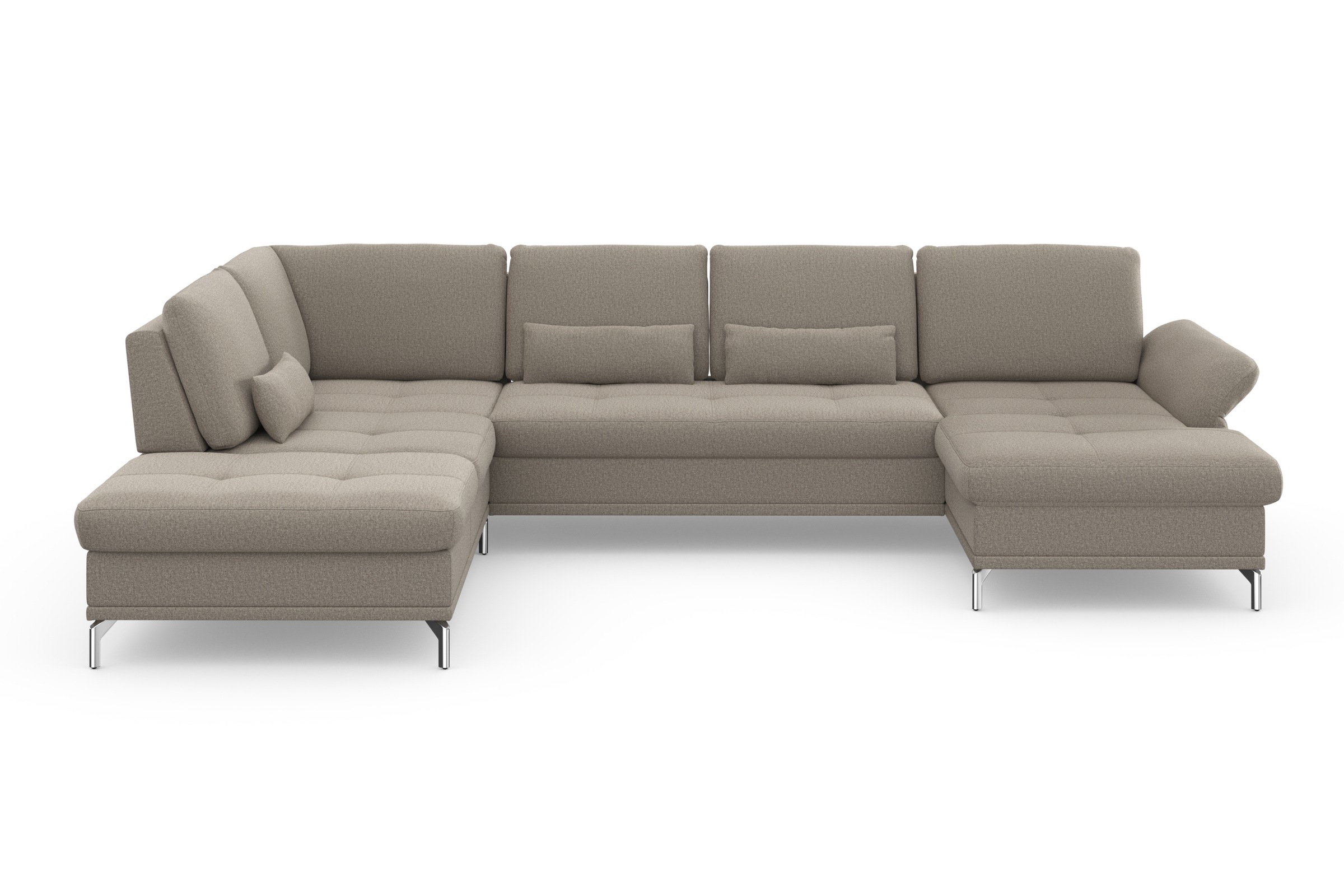 Home affaire Wohnlandschaft »Palm Beach U-Form« Federkern, mit Sitztiefenve günstig online kaufen