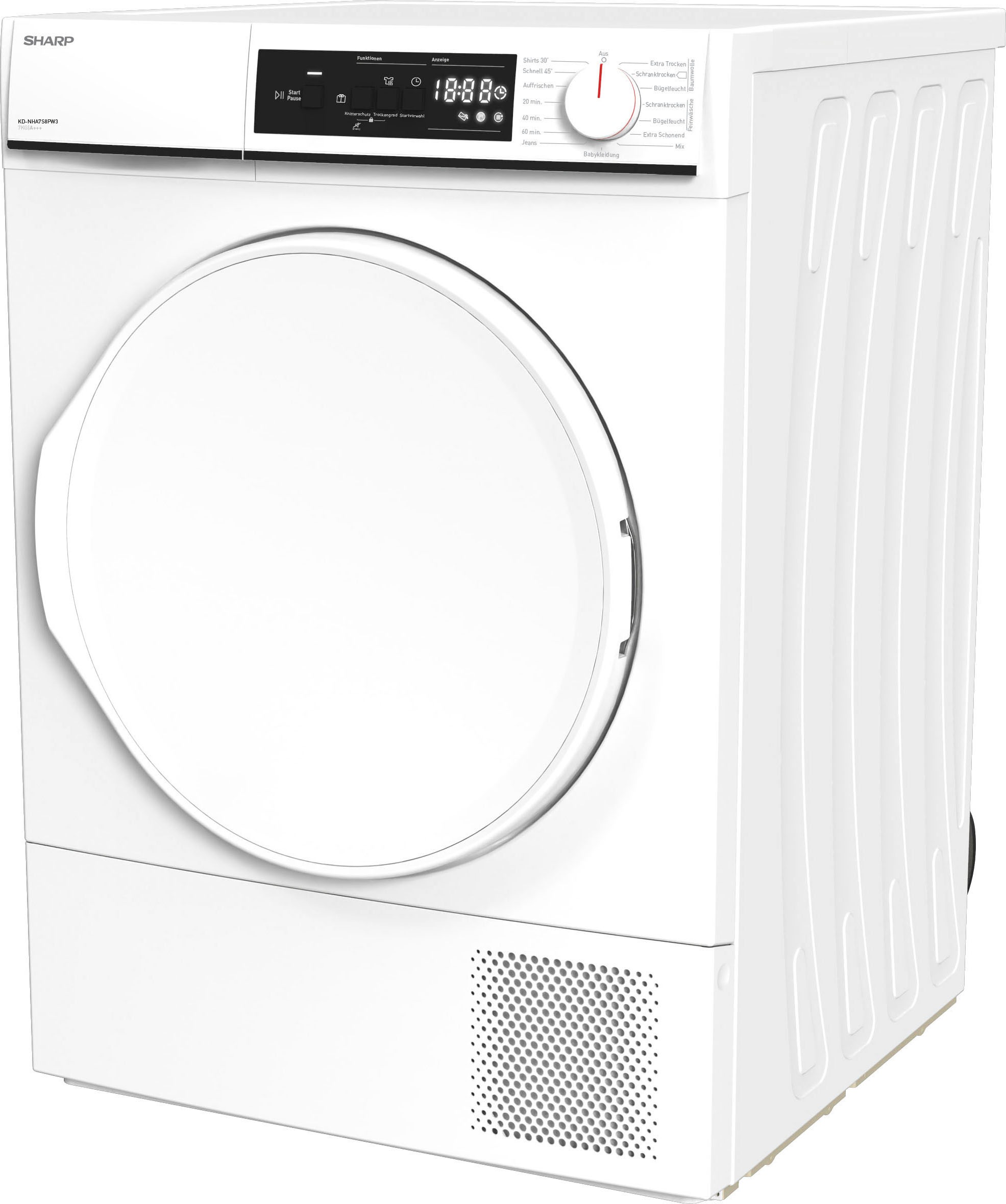 Sharp Wärmepumpentrockner »KD-NHA7S8PW3-DE«, 7 kg