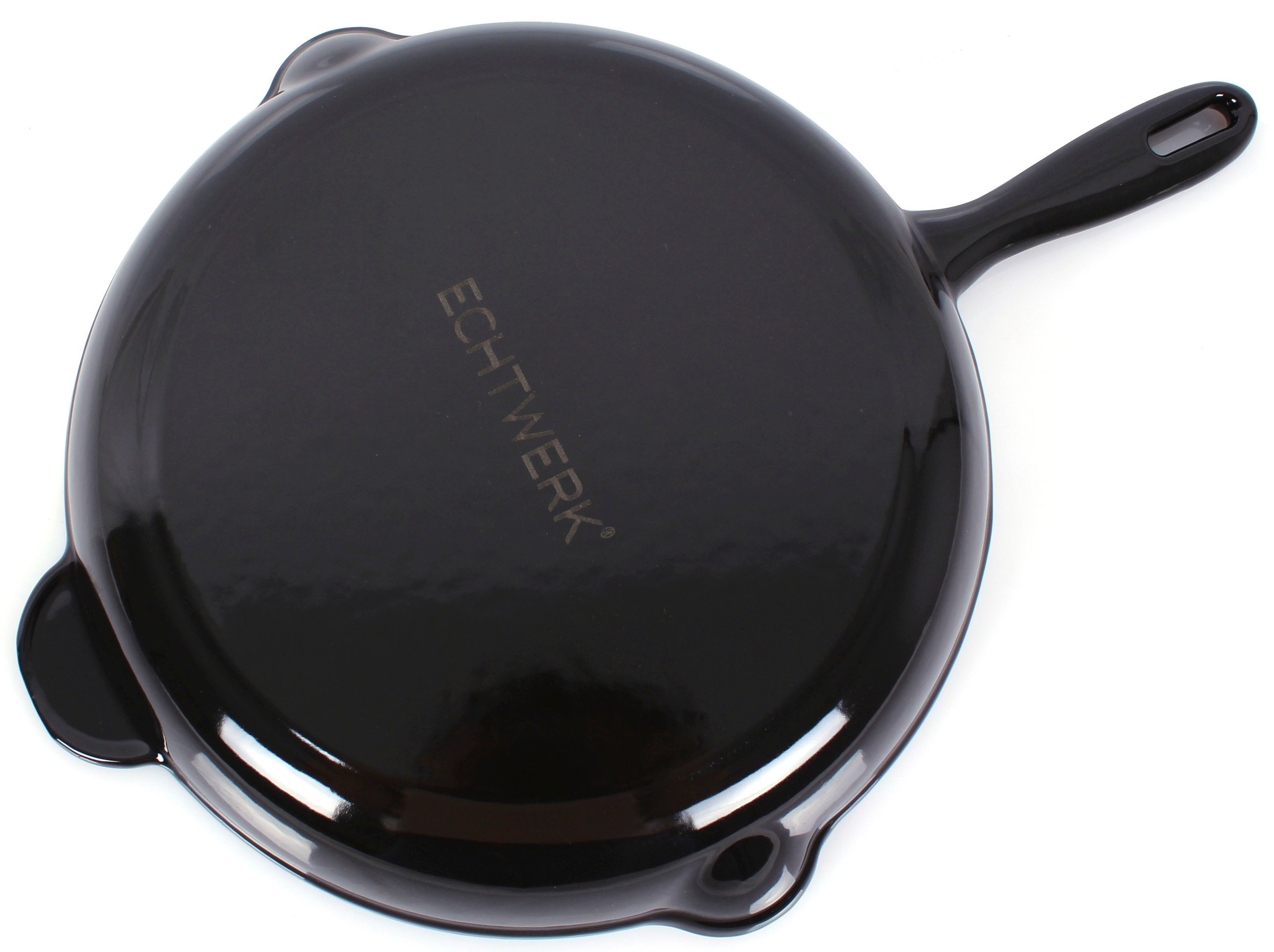 ECHTWERK Bratpfanne »mit Emaille-Beschichtung«, Gusseisen, Ausgießer, für Backöfen, Grill, BBQ und Induktion, Ø 26,5 cm