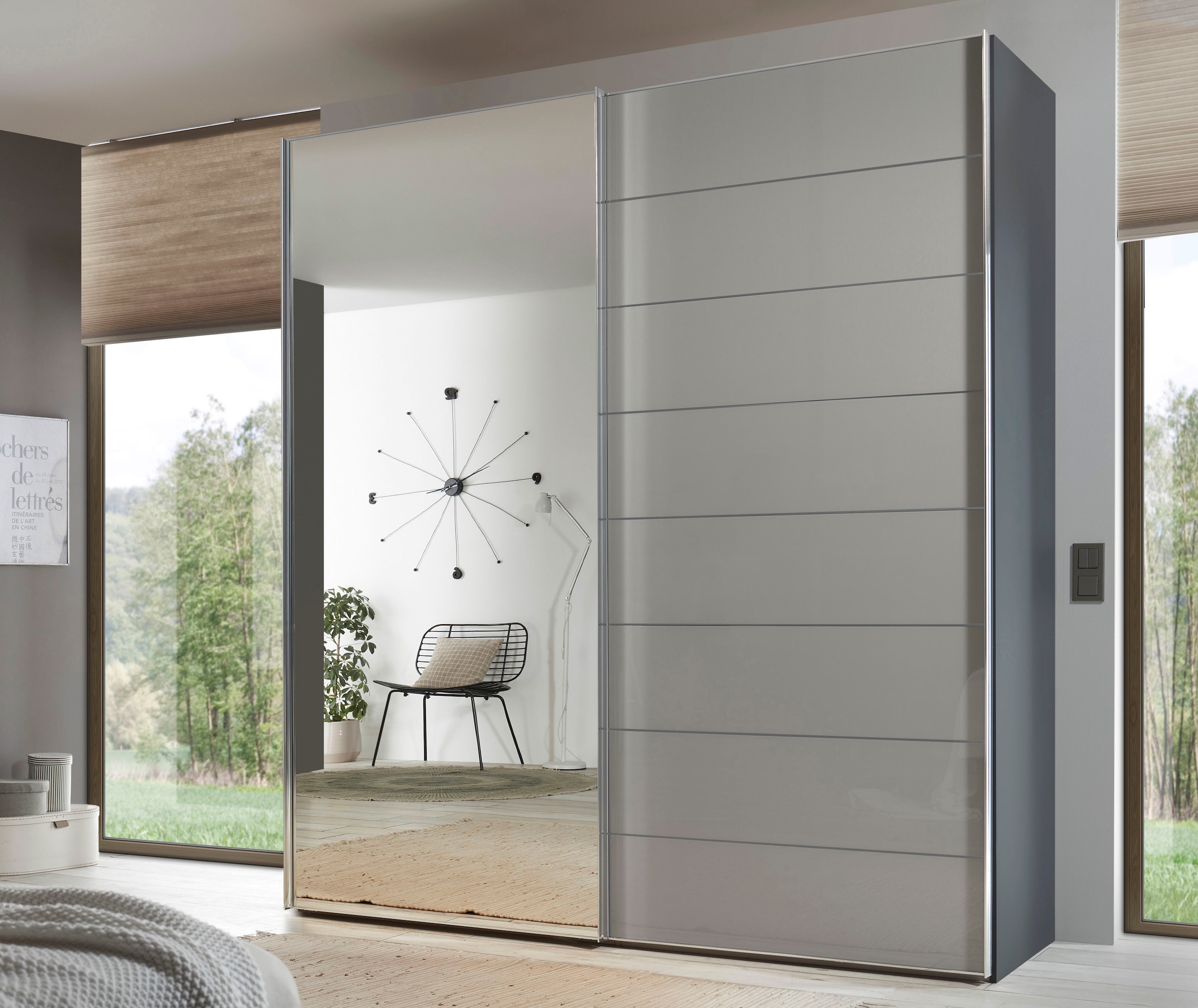 STAUD Schwebetürenschrank »Sonate Como mit Spiegel, Made in Germany« Mit vier verschiedenen Ausstattungsvarianten