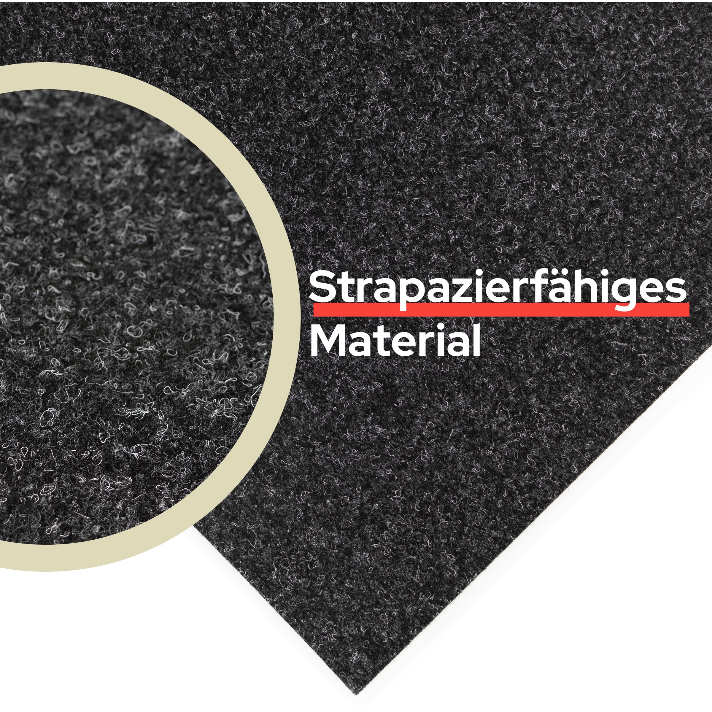 Primaflor-Ideen in Textil Teppichboden »Nadelfilz REWIND, Made in Belgium«, rechteckig, 5 mm Höhe, Breite 200 cm, Uni Farben, robust & strapazierfähig