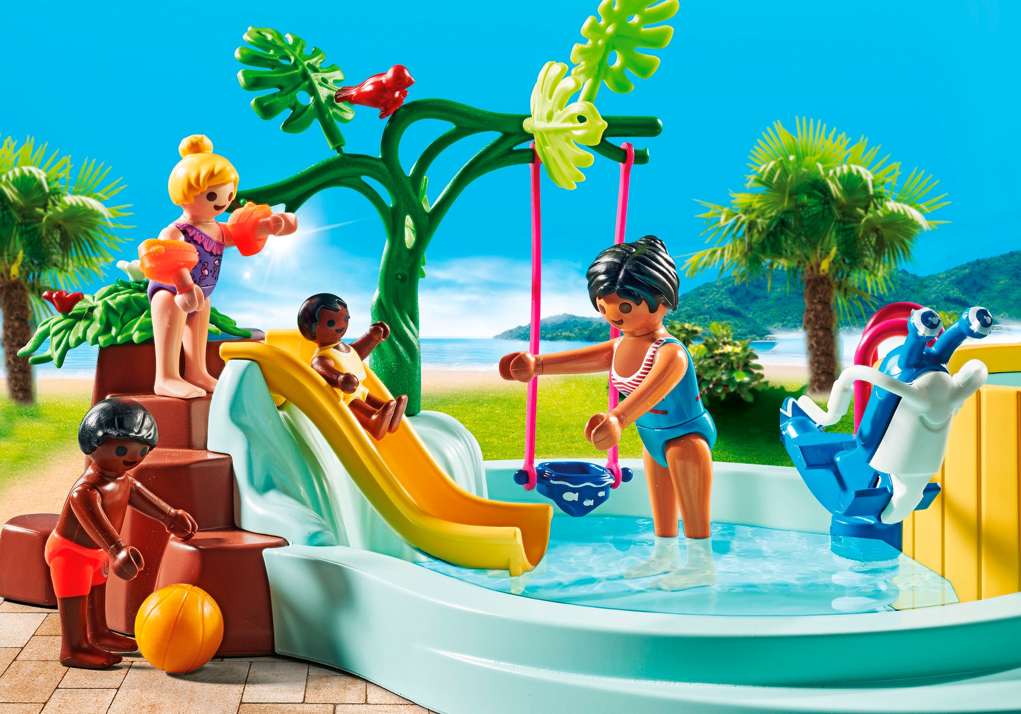 Playmobil® Konstruktions-Spielset »Kinderbecken mit Whirlpool (71529), My Life«, (53 St.), Made in Germany