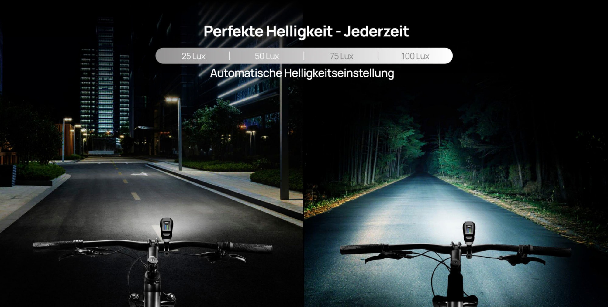 FISCHER Fahrrad Fahrradbeleuchtung »LED-Akku-Bel. Set PLUS 110 + TWIN STOP«, (Set, 2 tlg., Front- und Rücklicht)