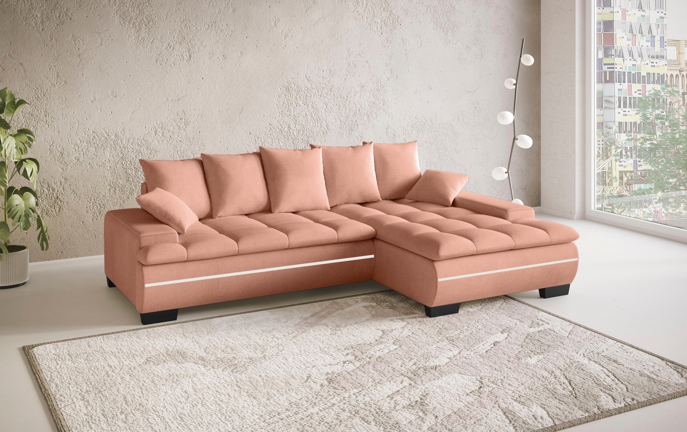 Mr. Couch Ecksofa »Haiti II, L-Form«, RGB-LED Beleuchtung, Kaltschaum, wahl günstig online kaufen