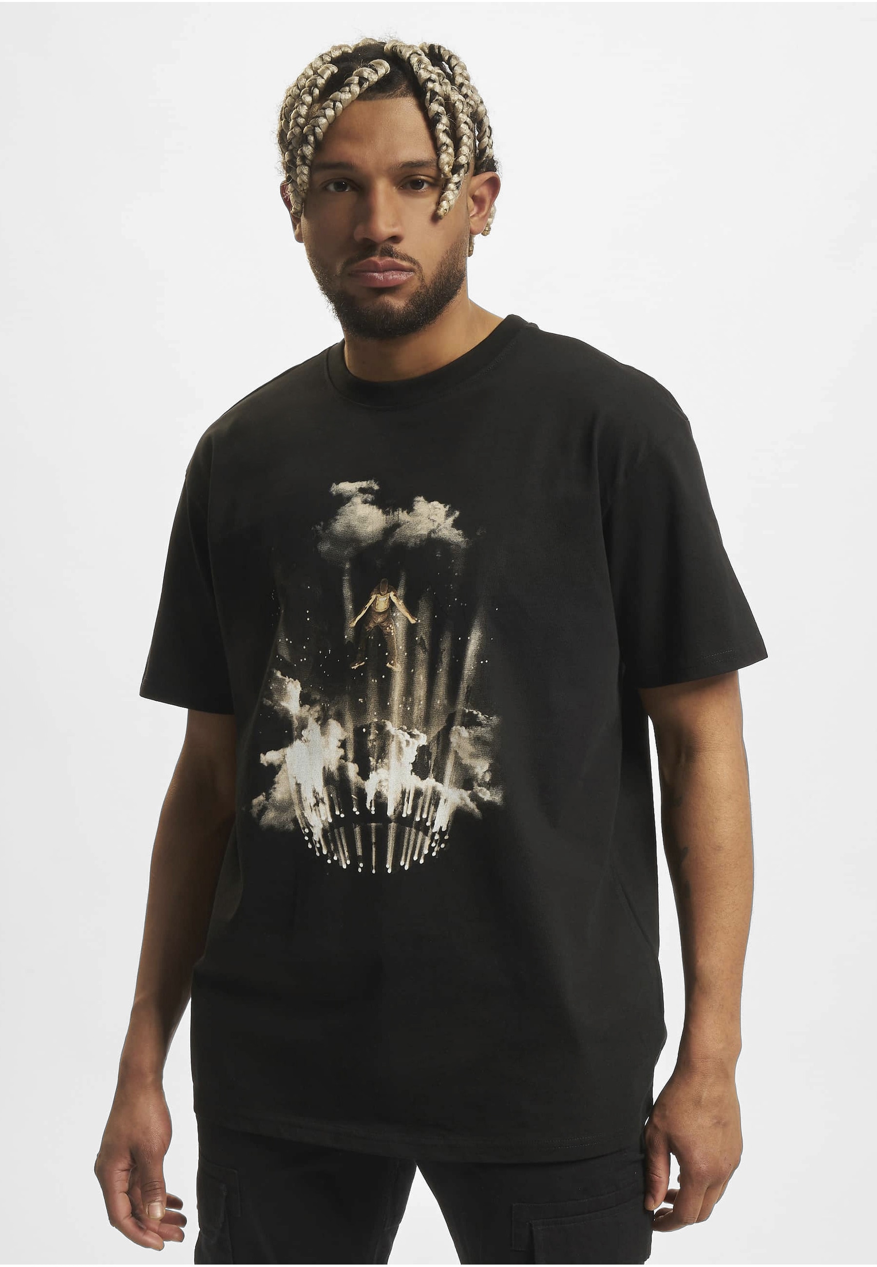 MisterTee T-Shirt »MisterTee Herren Flashing Lights Oversize Tee« 1 Stk.