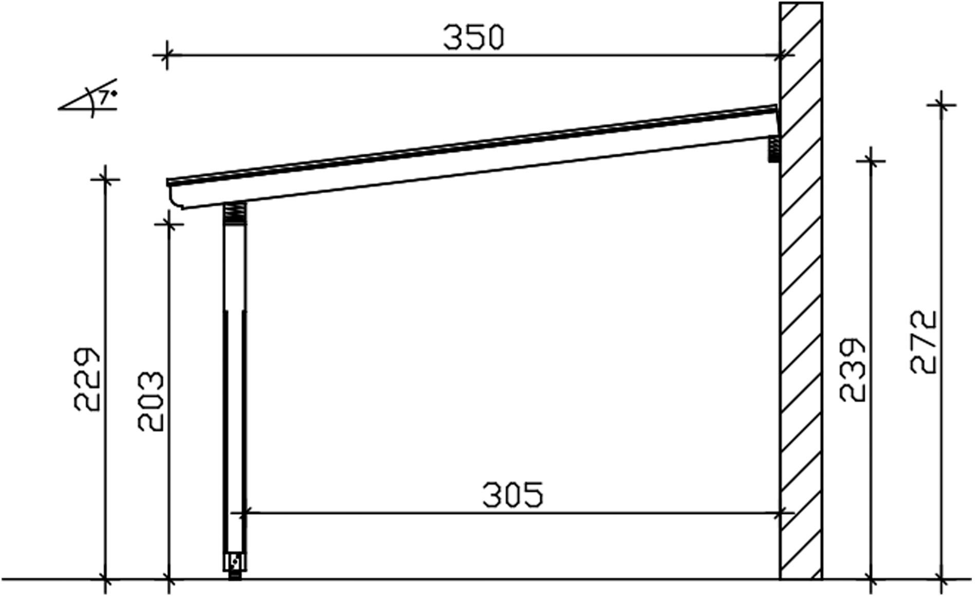 Skanholz Terrassendach »Rimini« Douglasie