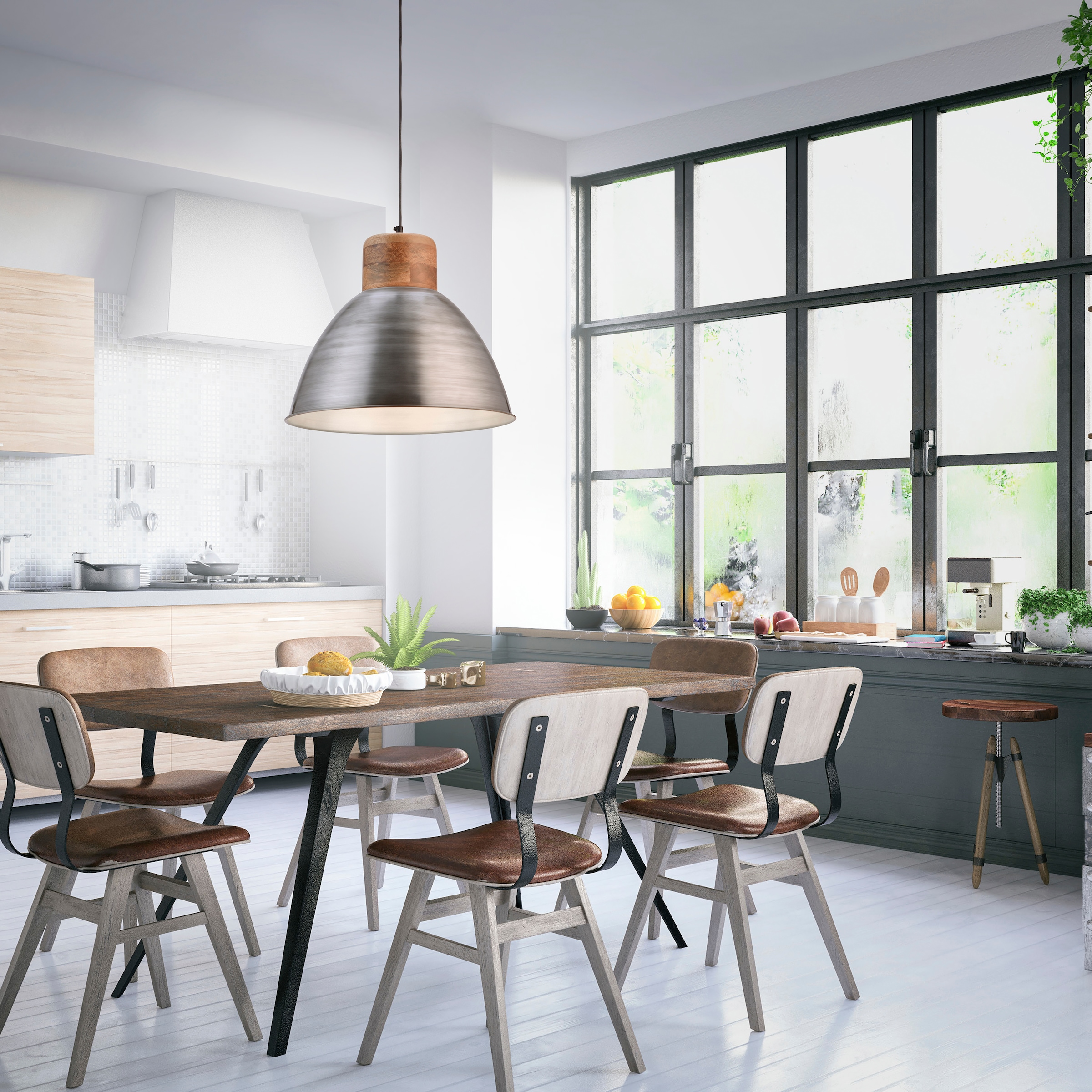 JUST LIGHT Pendelleuchte »SAMIA«, 1 flammig, Leuchtmittel E27 | ohne Leuchtmittel, ExklusiveE27