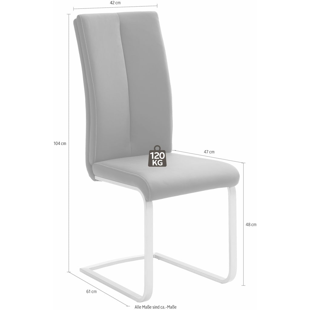MCA furniture Freischwinger »Paulo 2«, (Set), 4 St., Kunstleder, Stuhl belastbar bis 120 kg