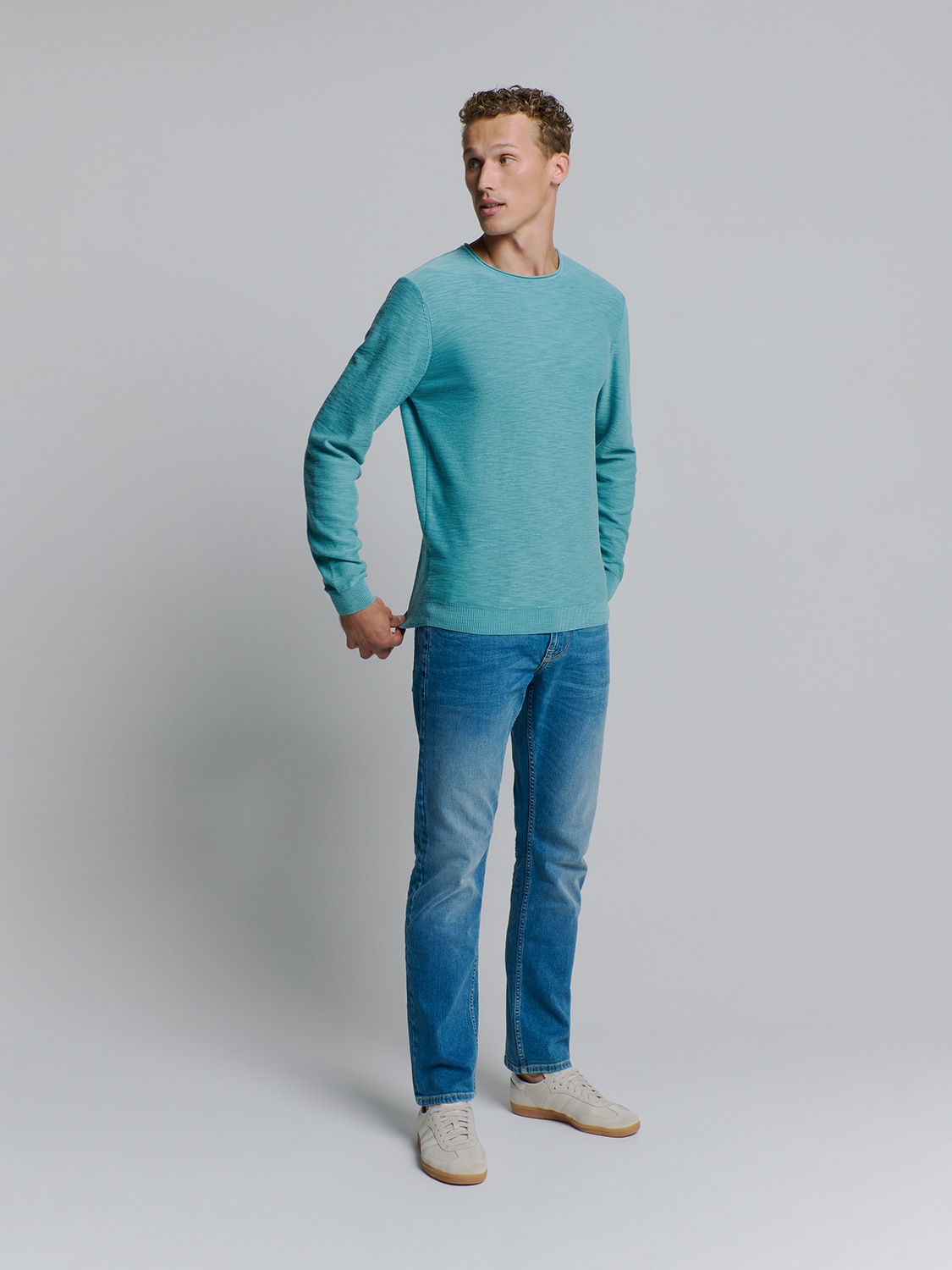 NO EXCESS Rundhalspullover »No Excess Pullover mit Rundhalsausschnitt«
