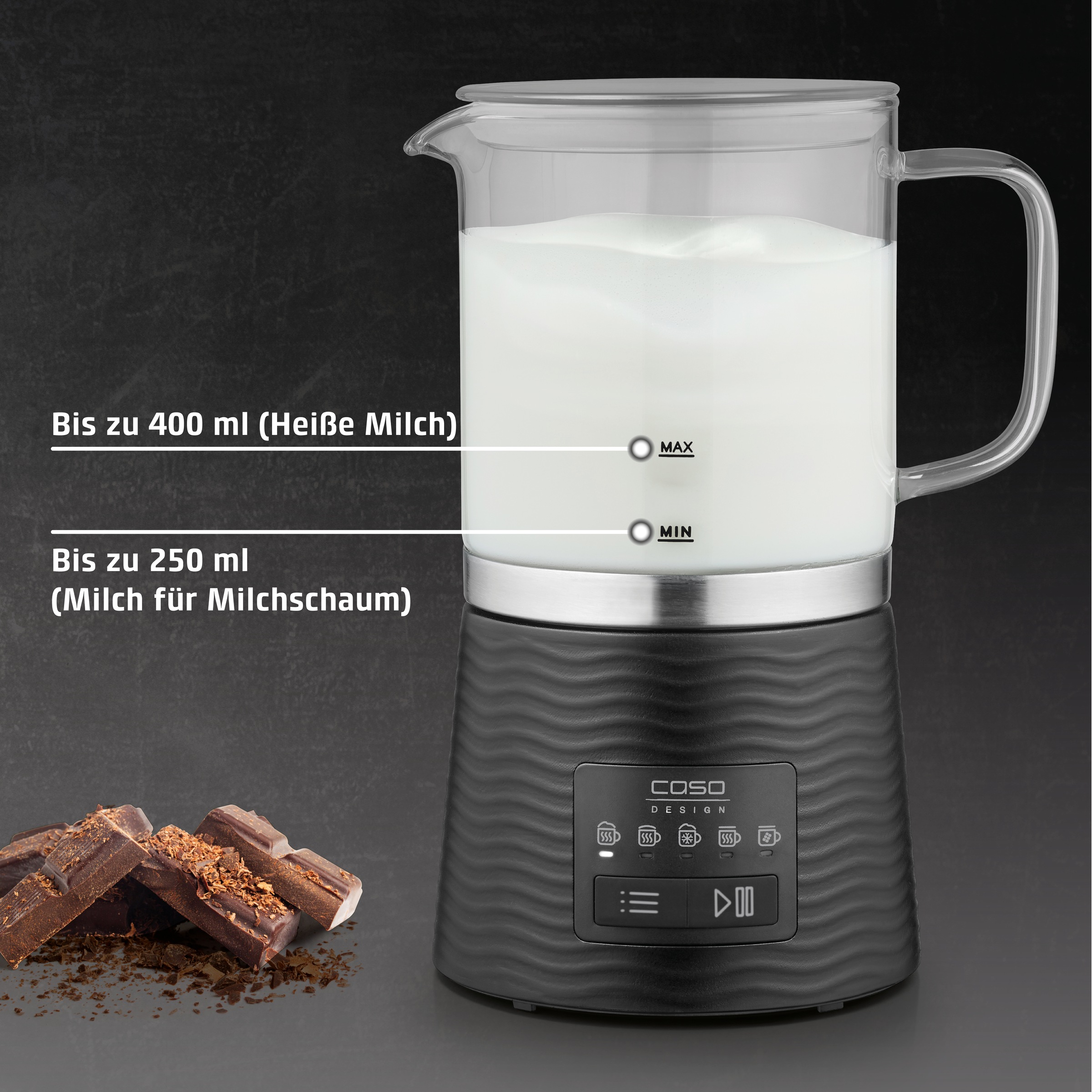 Caso Milchaufschäumer »1661 CappuLatte« 600 W Vielfältiger Milchgenuss dank 5 Funktionen