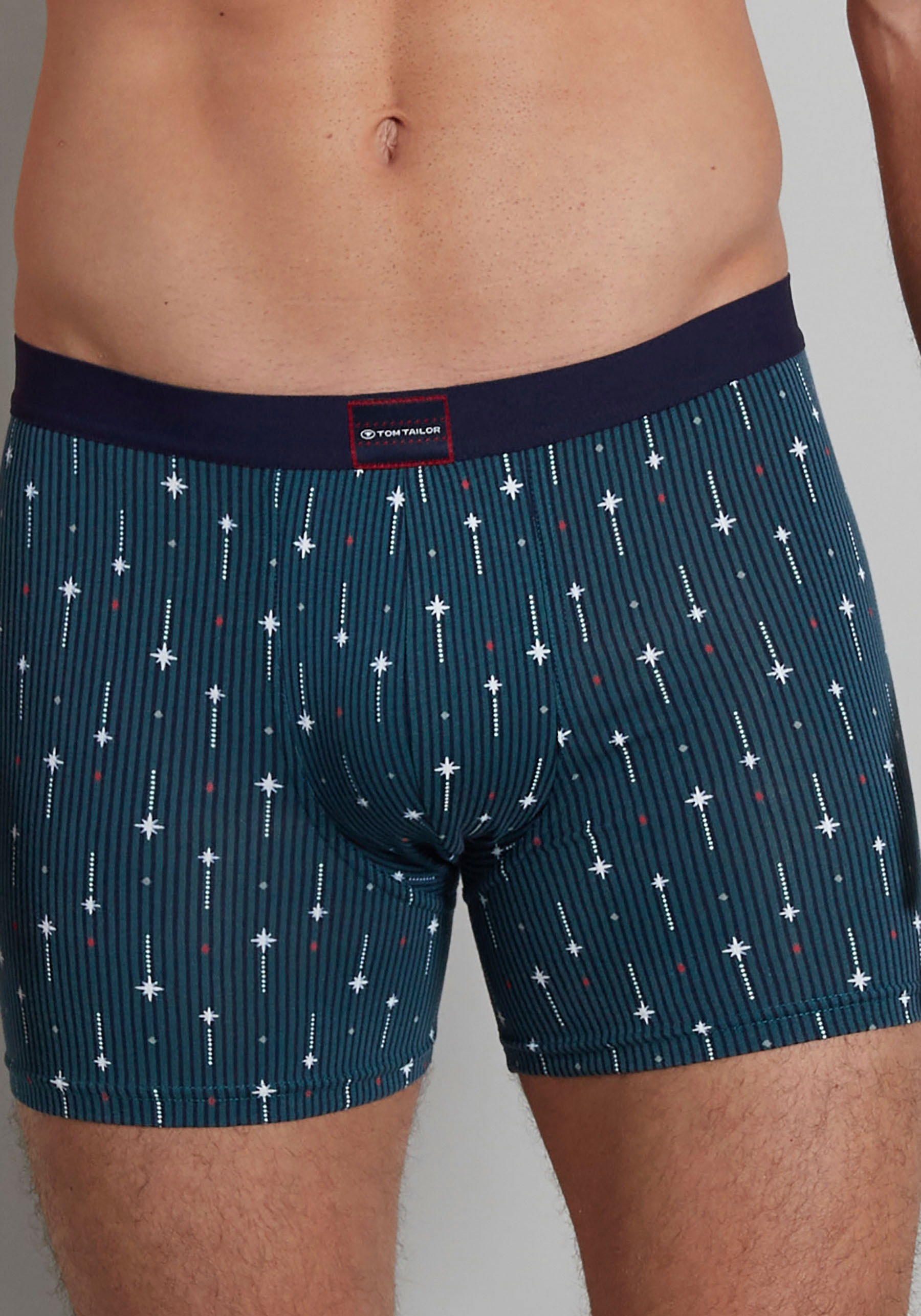 TOM TAILOR Lange Unterhose, (Packung, 2 St.), mit Logobund