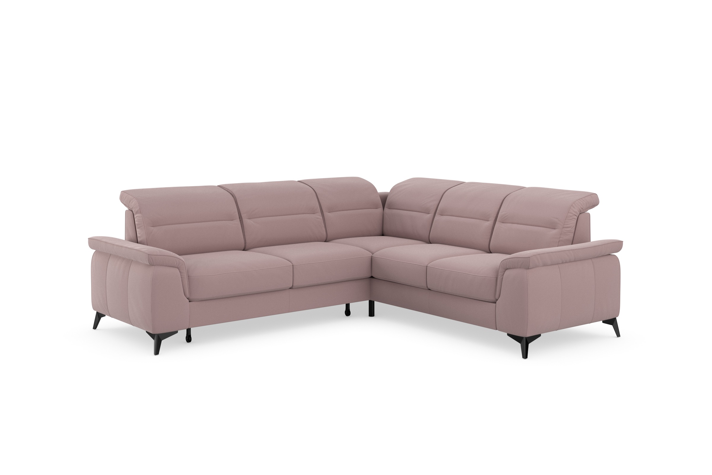 sit&more Ecksofa »Sinatra L-Form«, optinal mit Kopfteilverstellung und Armteilfunktion, Metallfüße