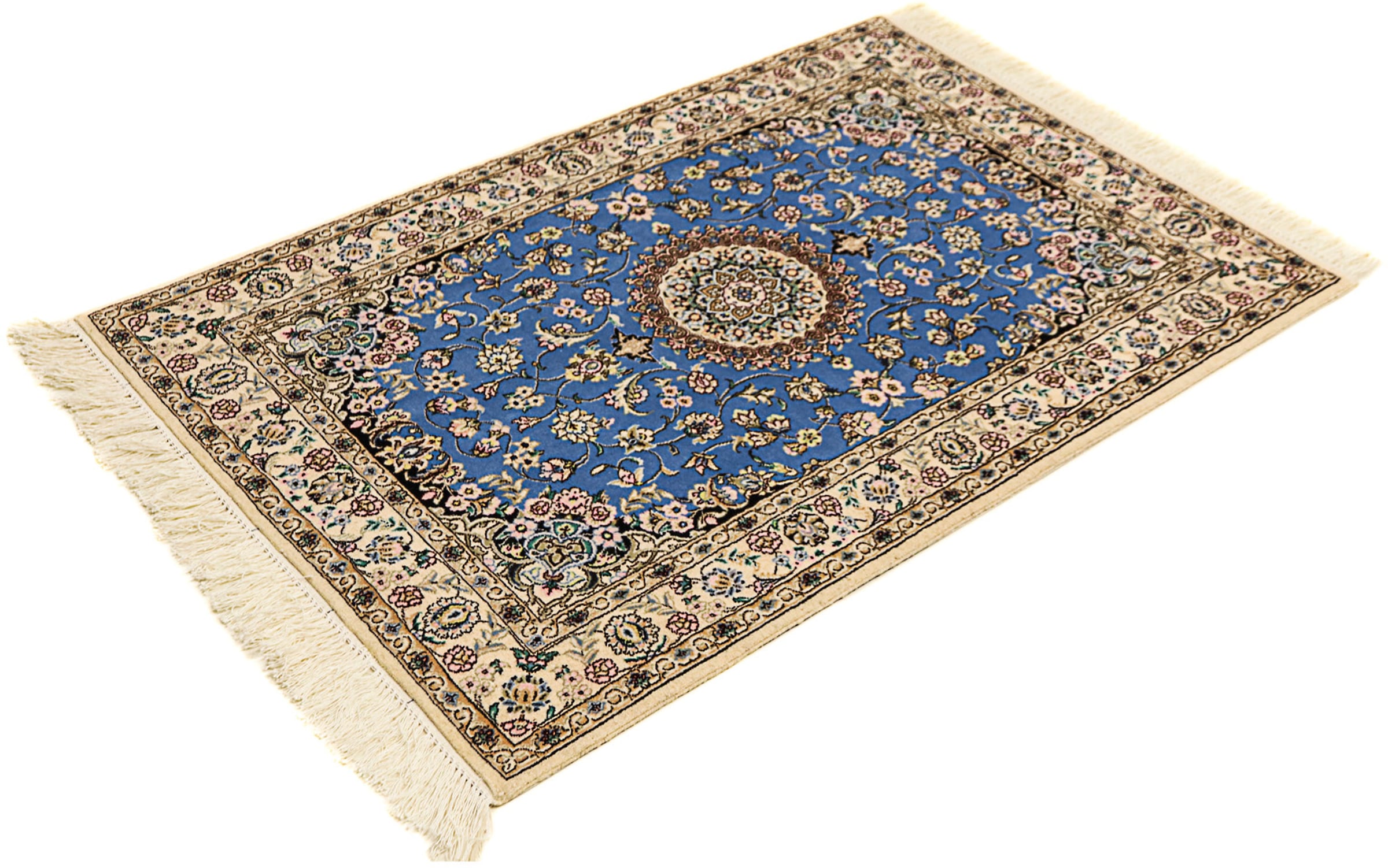 morgenland Orientteppich »Perser - Nain - Premium - 120 x 80 cm - blau«, re günstig online kaufen