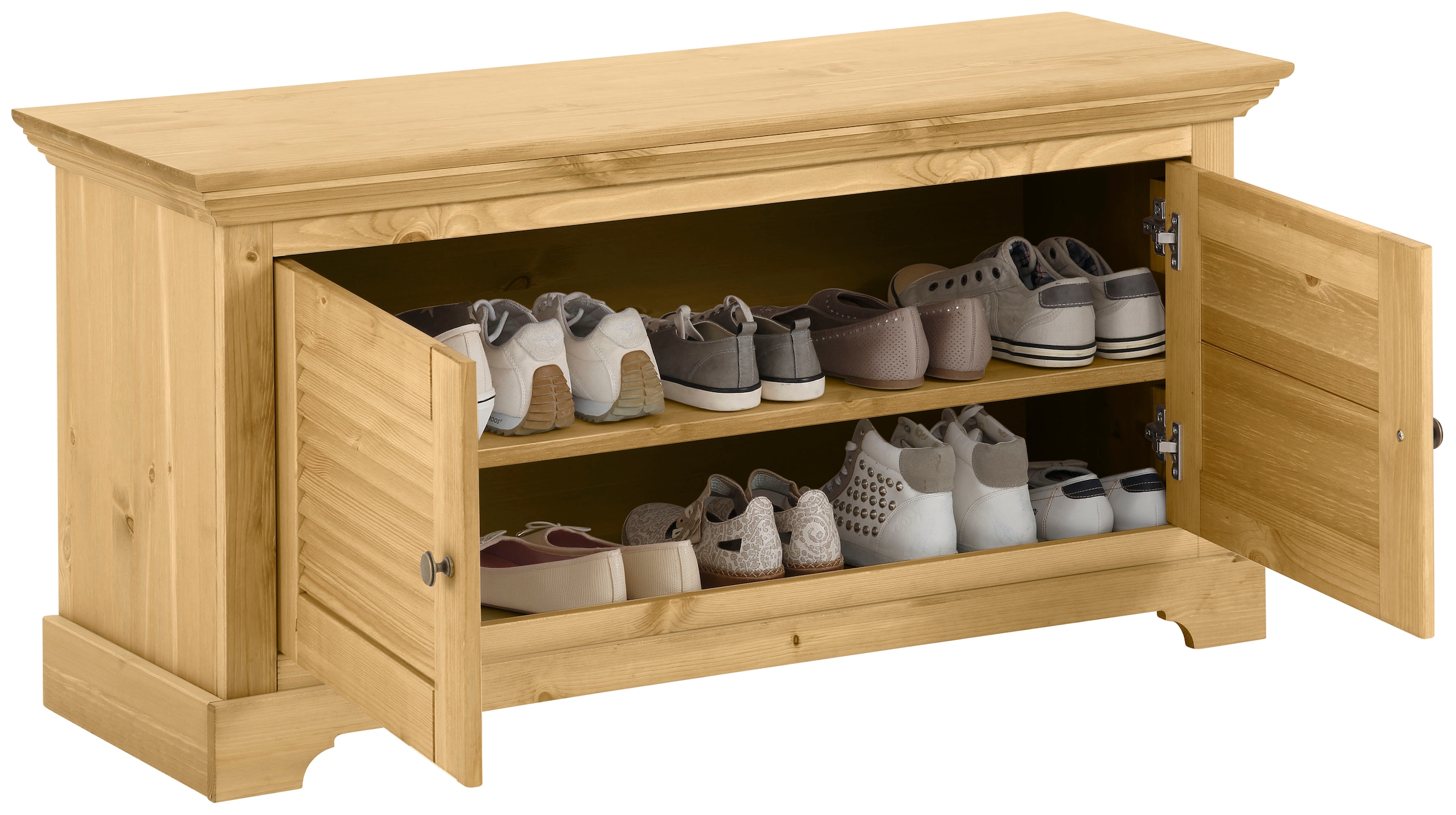 Home affaire Schuhbank »Ayanna«, Sitzbank aus massiver Kiefer, FSC®, Breite 110 cm, Sitzhöhe 53 cm