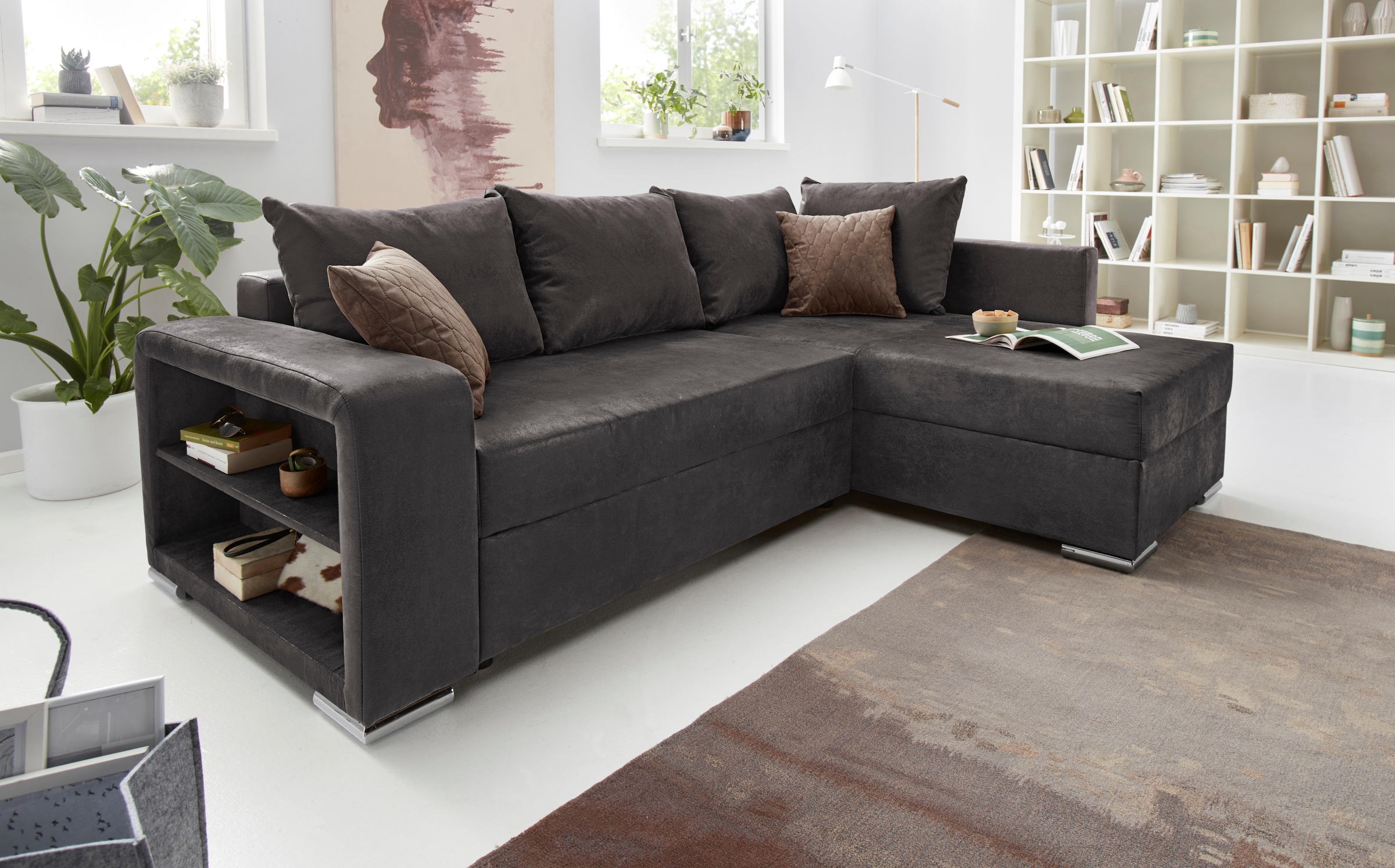 COLLECTION AB Ecksofa »John L-Form«, inklusive Bettfunktion und Bettkasten günstig online kaufen