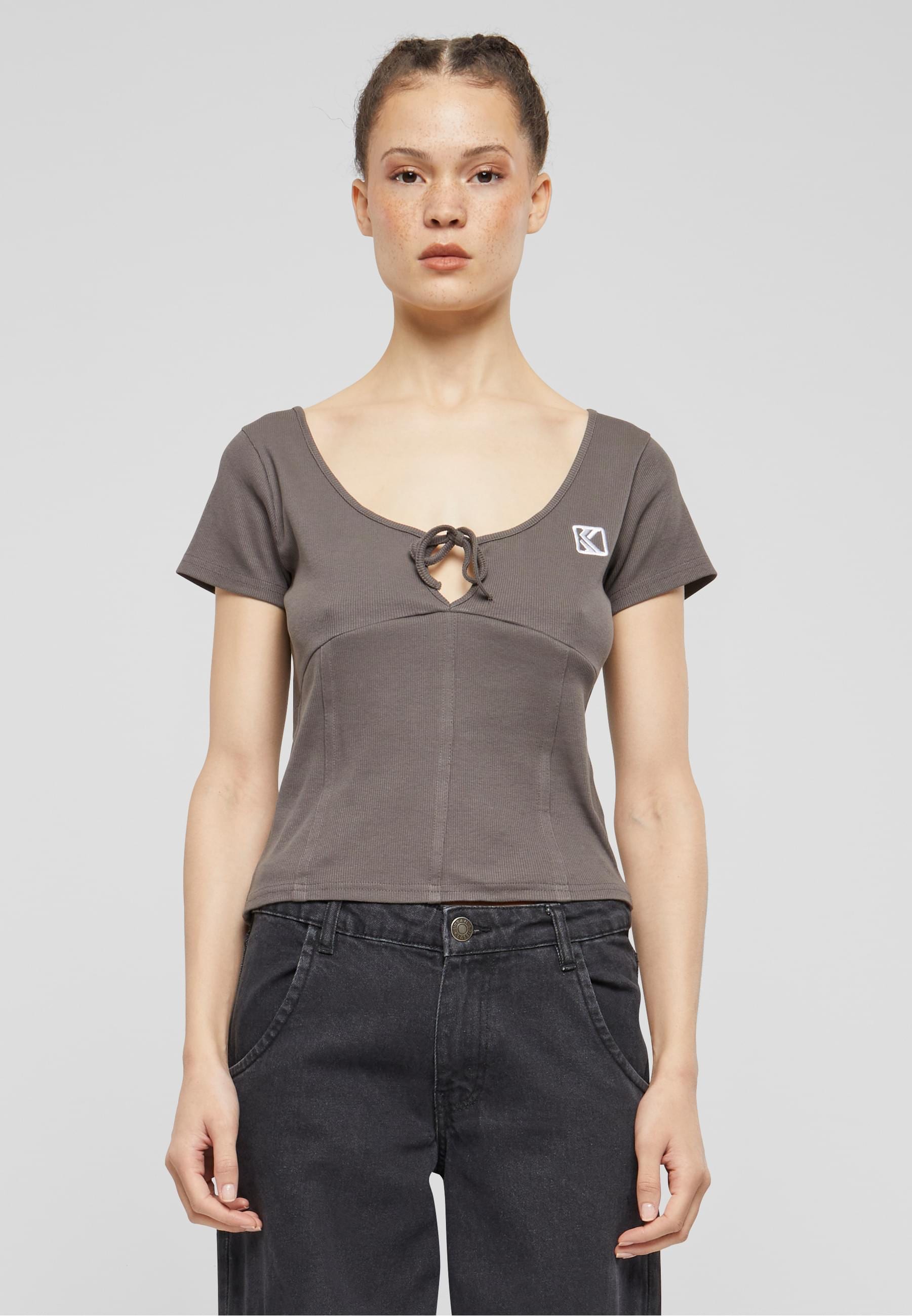 Karl Kani T-Shirt »Karl Kani Damen KW241-026-2 Karl Kani Og Corset Rib Tee« 1 Stk.
