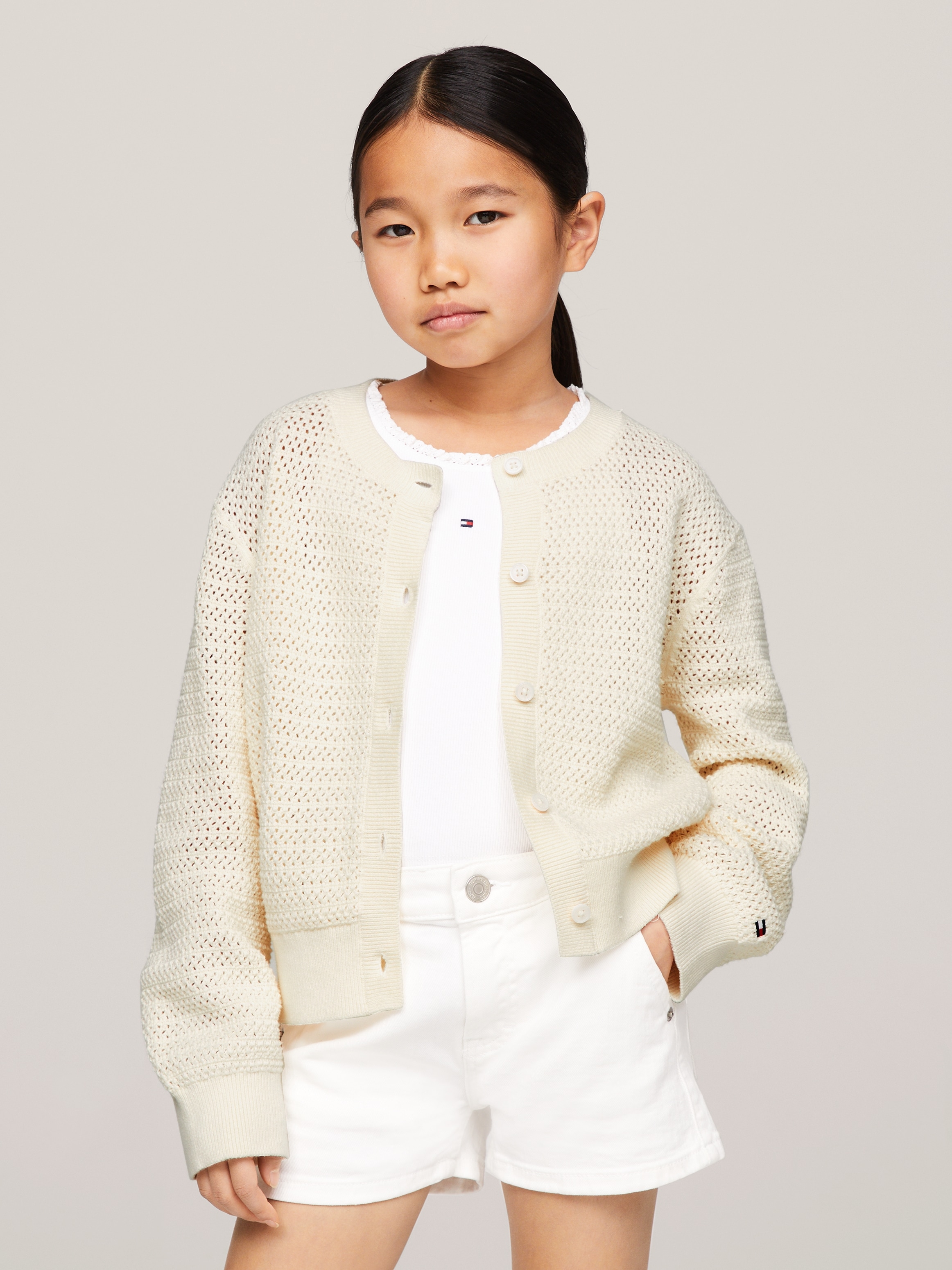 Tommy Hilfiger Strickjacke »CROCHET CARDIGAN«, Baby bis 2 Jahre