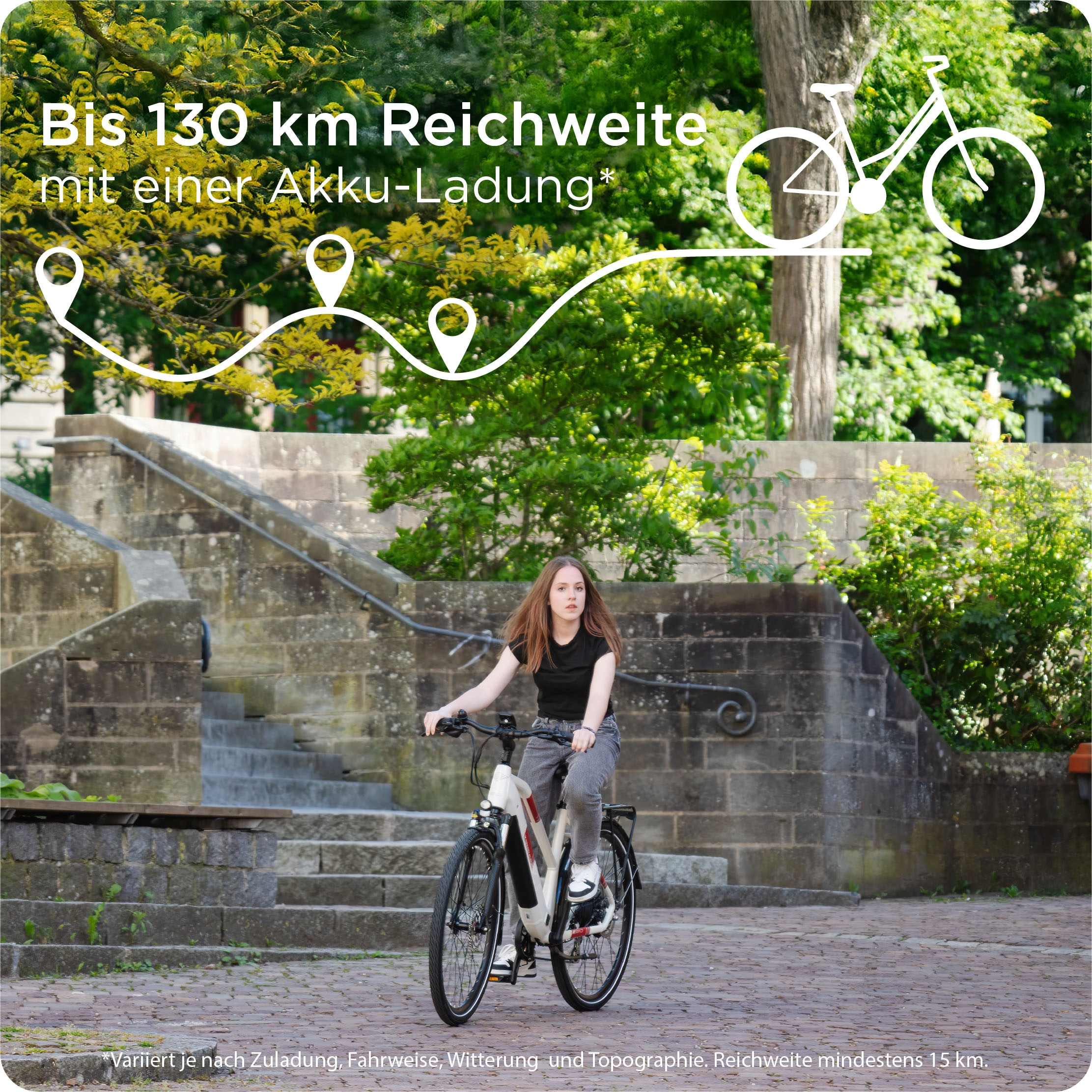 Zündapp »Z810« 8 Gang Shimano Altus RD-M310 Schaltwerk Kettenschaltung Heckmotor 250 W Pedelec, Elektrofahrrad für Damen und Herren