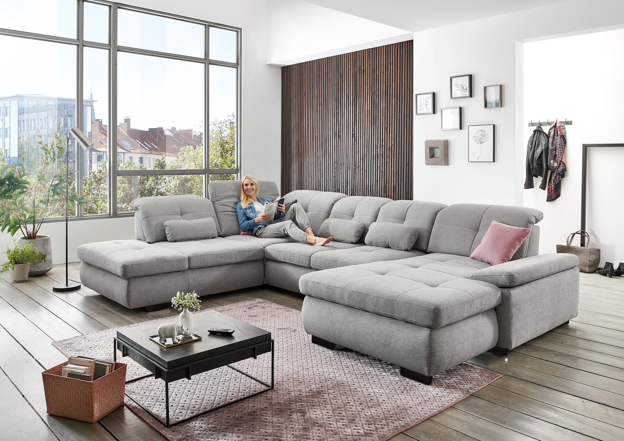 Die PlanBar Ecksofa "MP-IN16012 L-Form, mit Federkern-Polsterung", inkl. Si günstig online kaufen