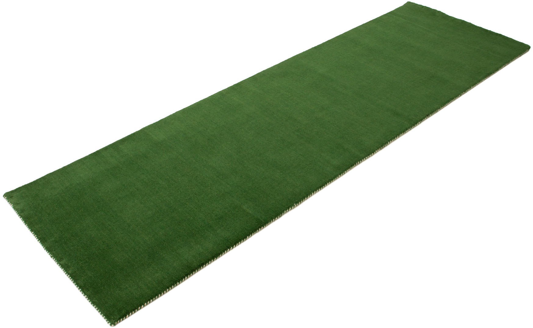 carpetfine Wollteppich »Gabbeh Lola Uni«, rechteckig, 14 mm Höhe, mit natürlichem Pflanzenmaterial von Hand gewebt, auch in Rund
