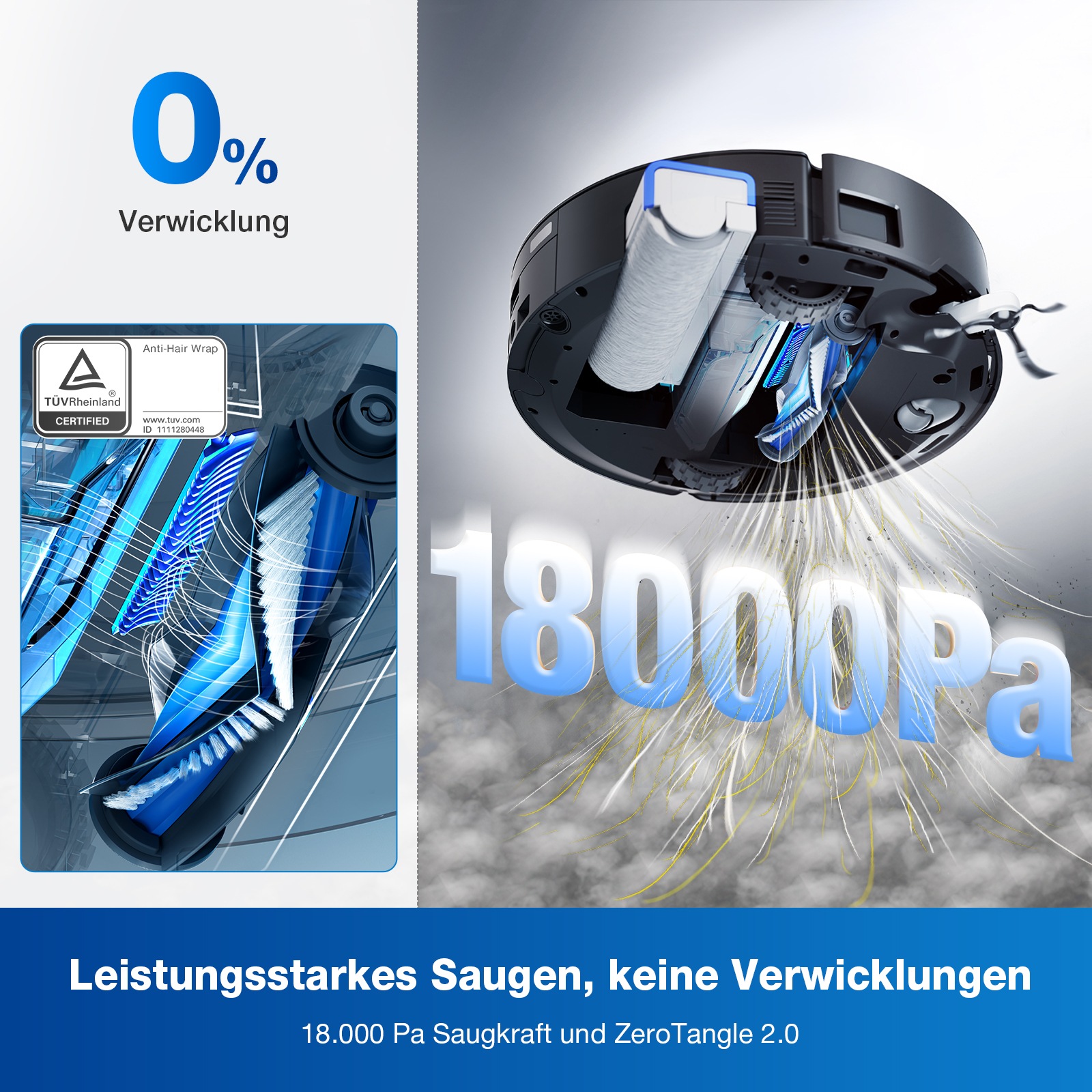 ECOVACS Saugroboter »ECOVACS DEEBOT X8 OMNI«, 18.000 Pa, OMNI-Station mit 75° Mopp-Waschen, OZMO ROLLER Wischen