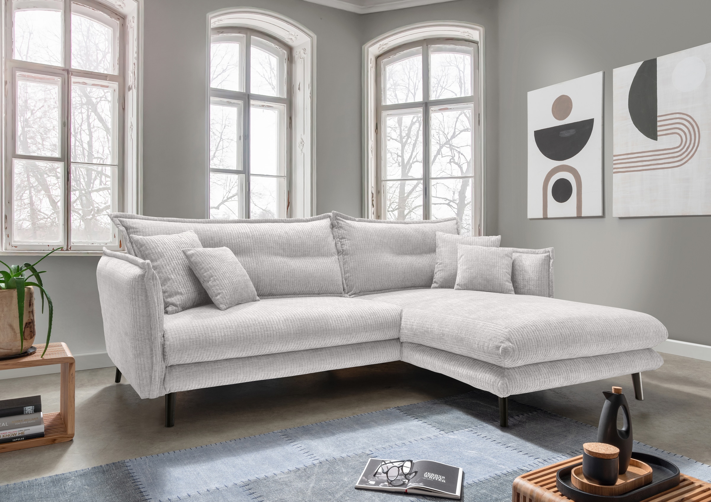 INOSIGN Ecksofa »Lazio«, in verschiedenen Bezugsqualitäten und Farben liefe günstig online kaufen