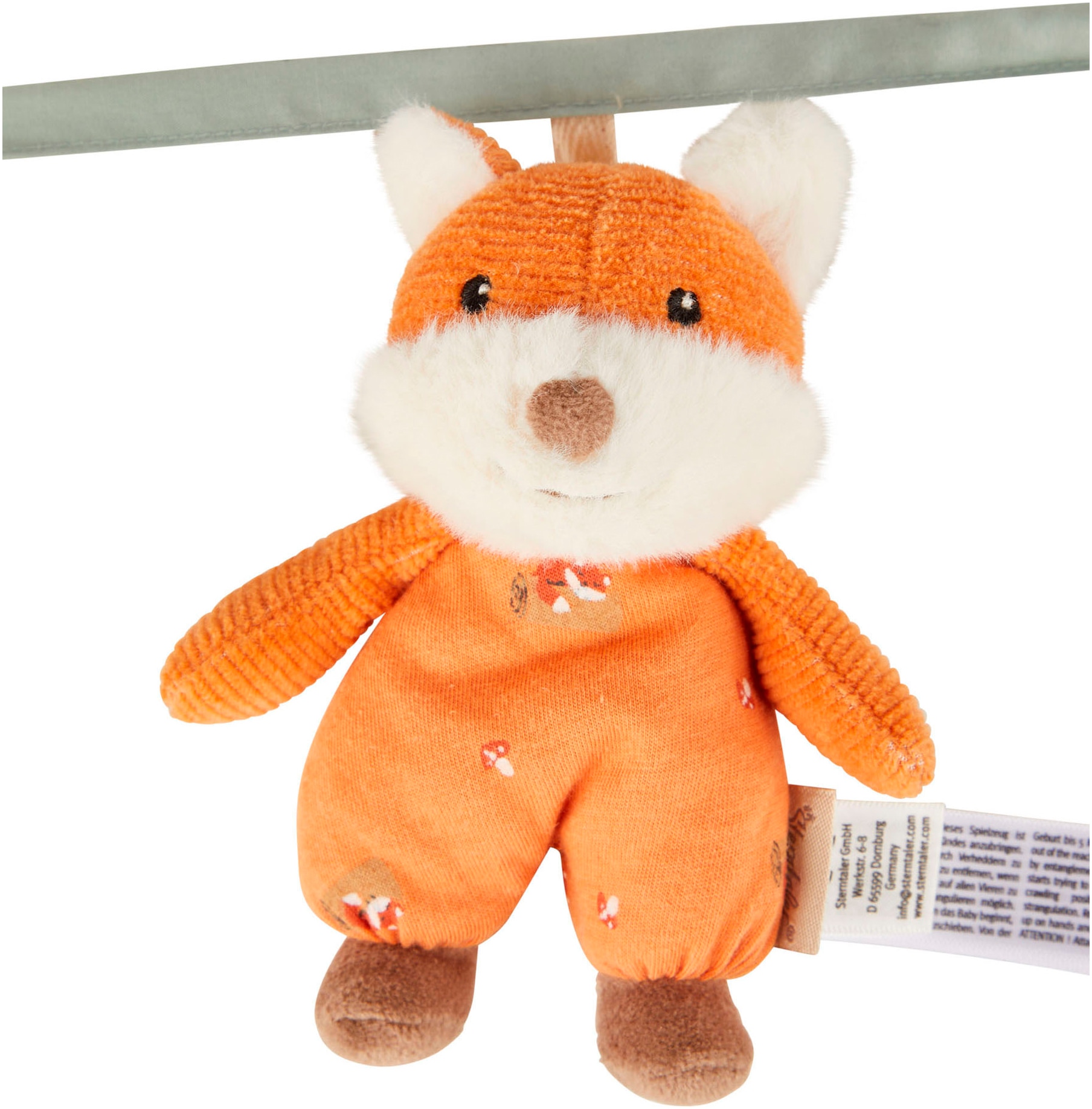 Sterntaler® Kinderwagenkette »Kinderwagenkette Fuchs Filou« mit Silikonelement und Rassel
