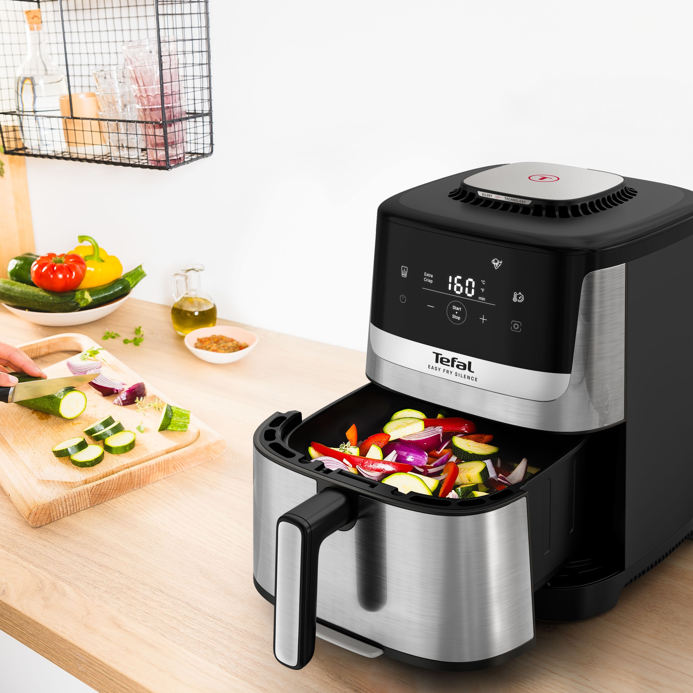 Tefal Heißluftfritteuse »EY552D Easy Fry Silence Deluxe«, 1670 W