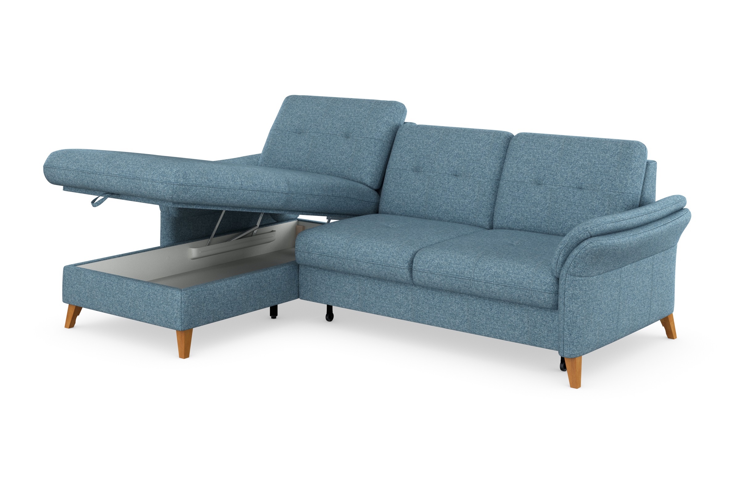 sit&more Ecksofa »Göteborg«, Sitztiefenverstellung und Federkern, wahlweise mit Bettfunktion
