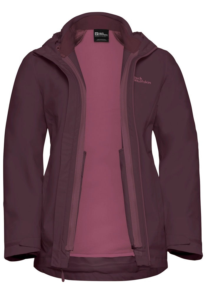 Jack Wolfskin 3-in-1-Funktionsjacke »MOONRISE 3IN1 JKT W«, mit Kapuze