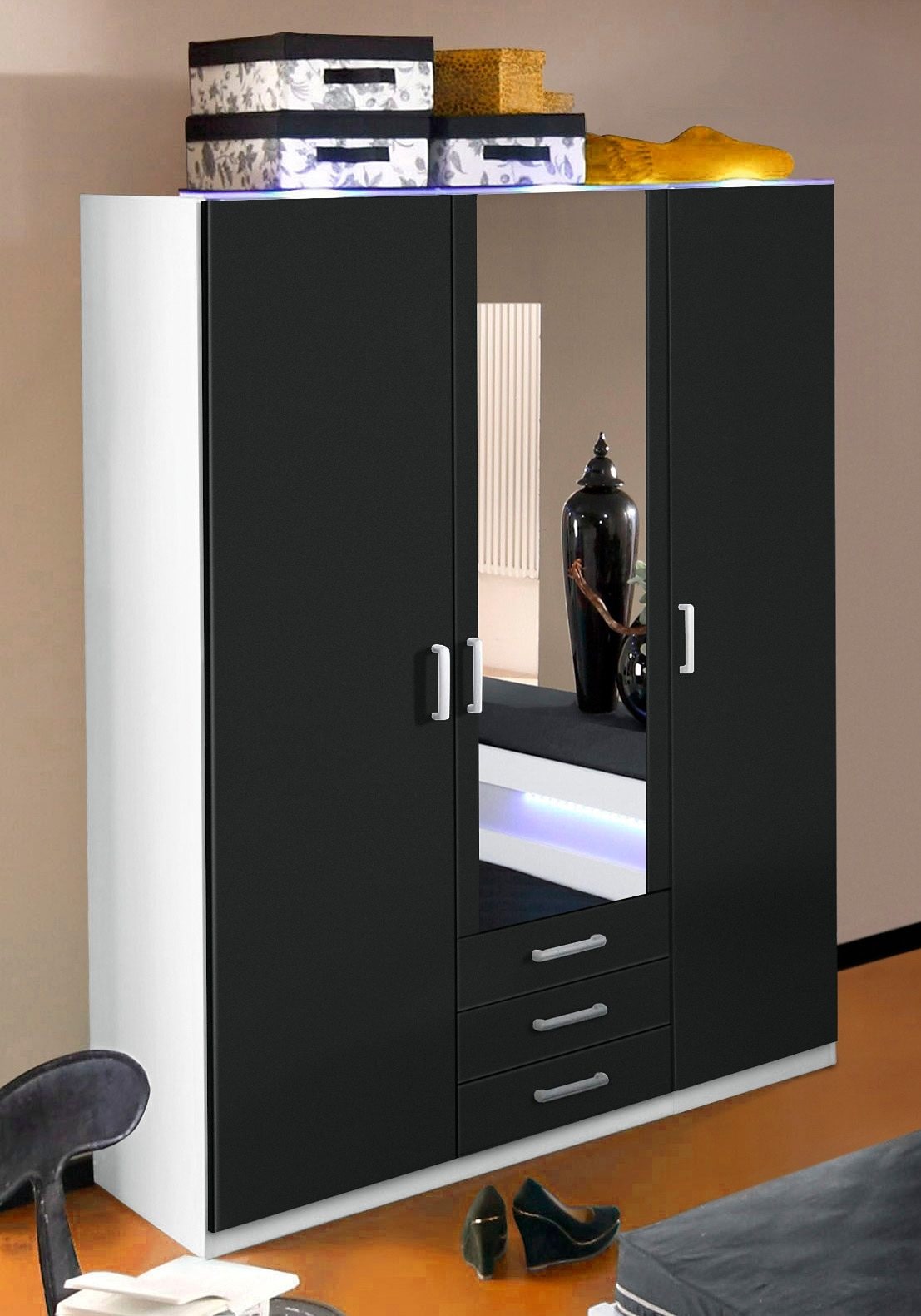 priess Kleiderschrank »Amsterdam«, mit oder ohne LED-Beleuchtung